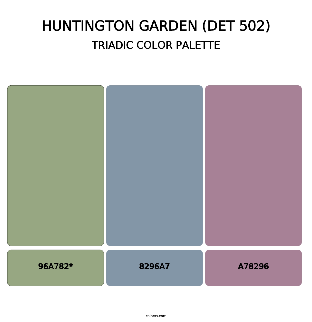 Huntington Garden (DET 502) - Triadic Color Palette