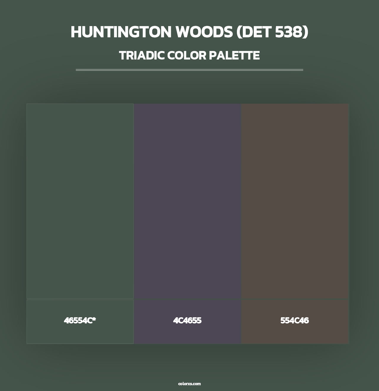 Huntington Woods (DET 538) - Triadic Color Palette