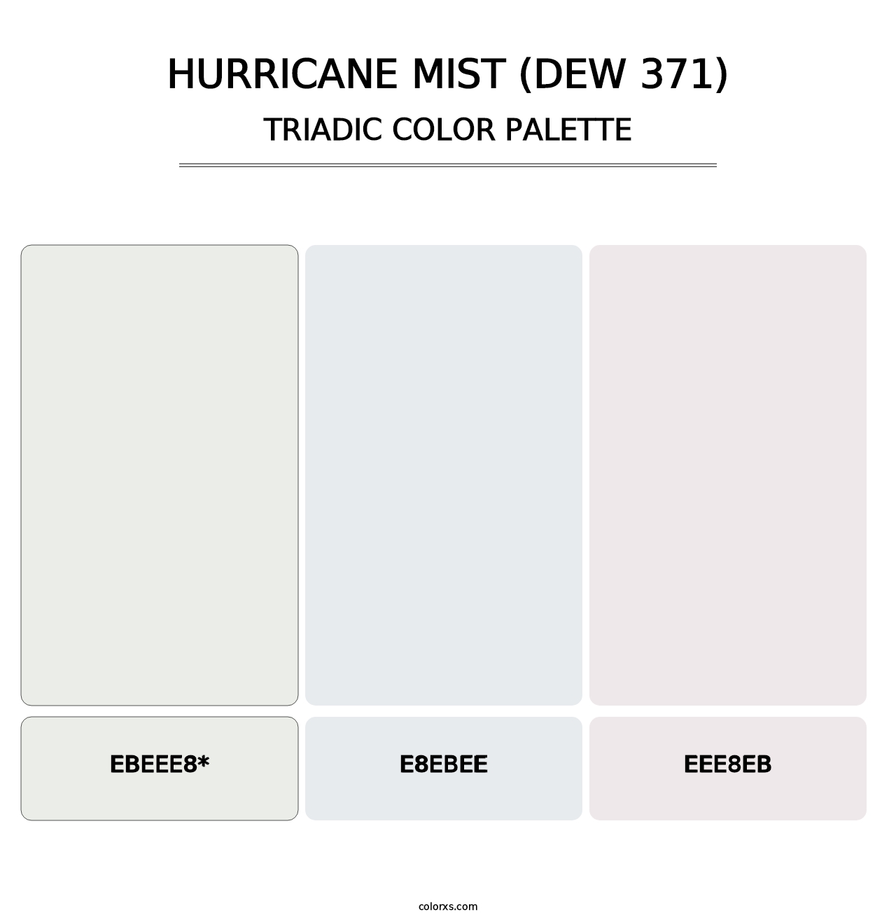 Hurricane Mist (DEW 371) - Triadic Color Palette