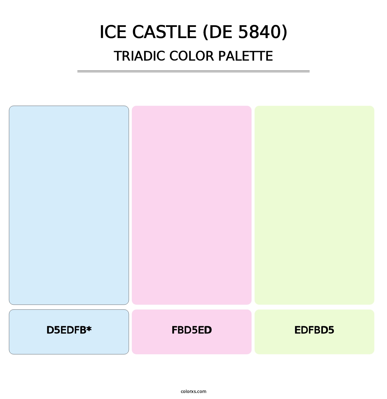 Ice Castle (DE 5840) - Triadic Color Palette