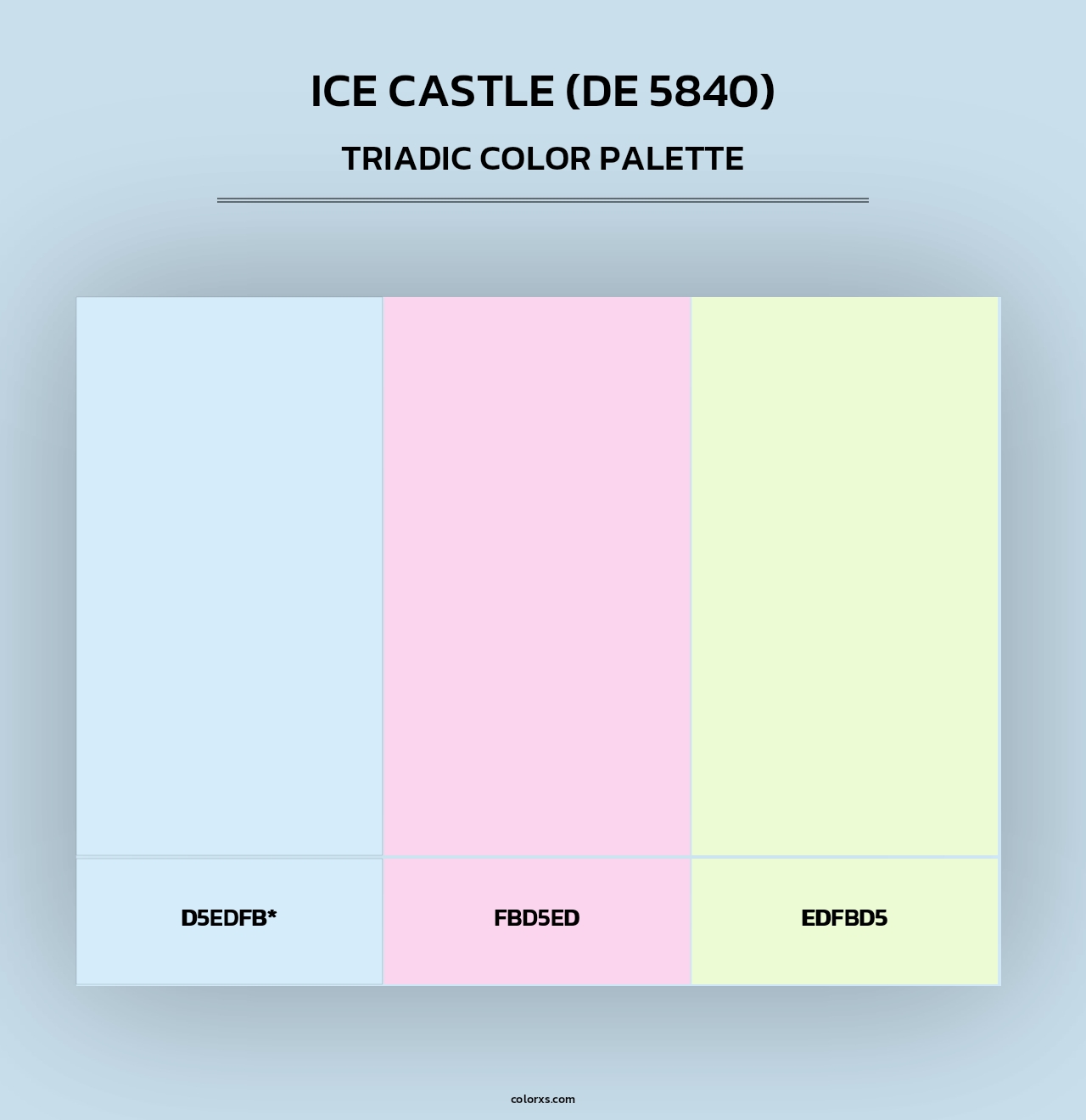 Ice Castle (DE 5840) - Triadic Color Palette