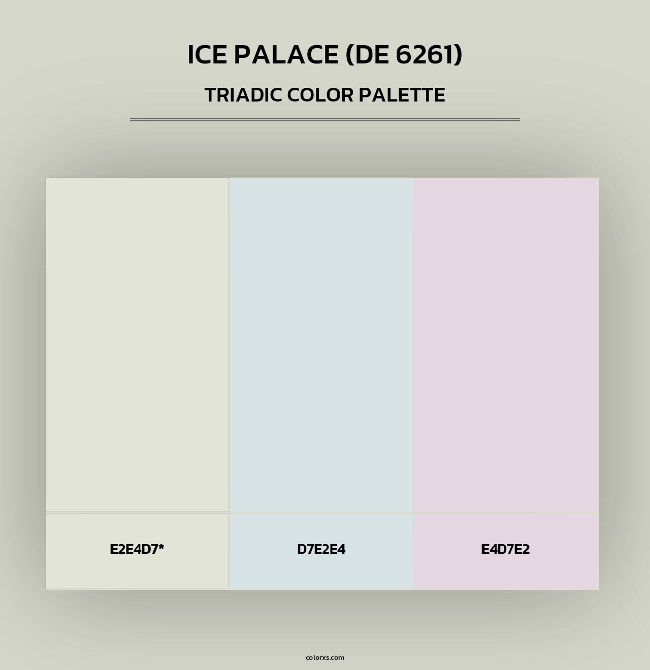 Ice Palace (DE 6261) - Triadic Color Palette