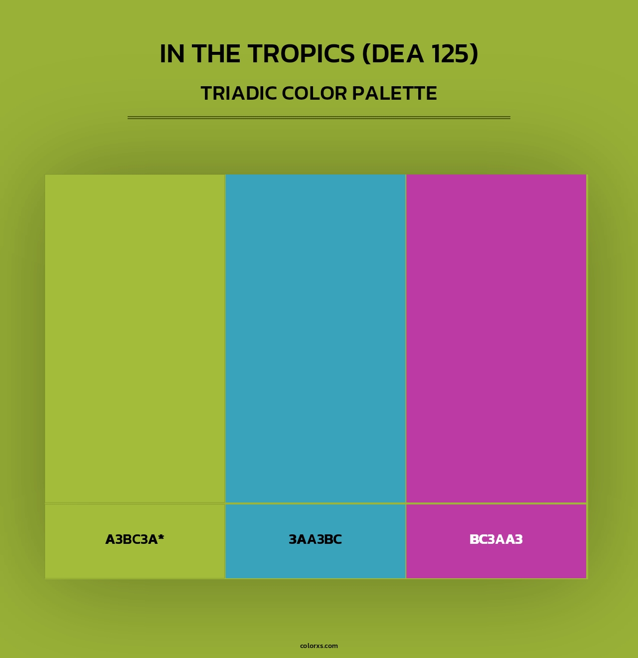 In the Tropics (DEA 125) - Triadic Color Palette