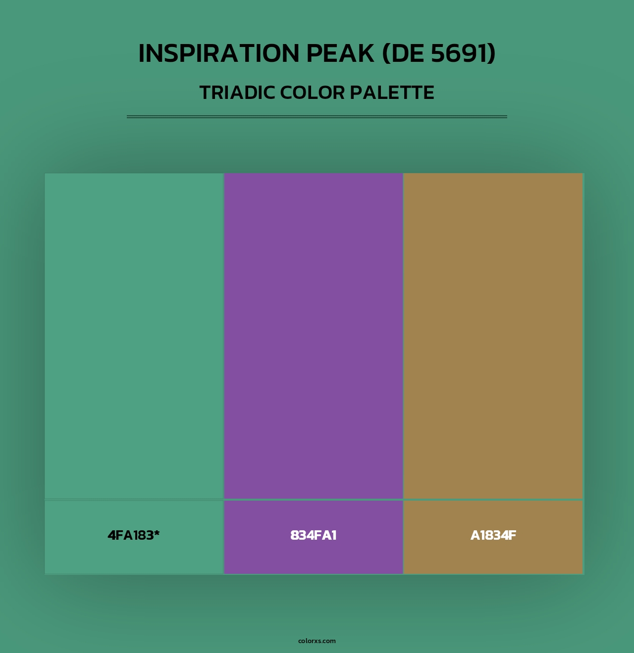 Inspiration Peak (DE 5691) - Triadic Color Palette