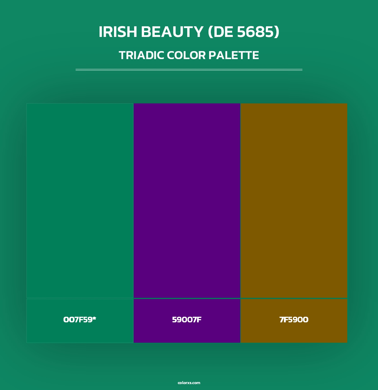 Irish Beauty (DE 5685) - Triadic Color Palette
