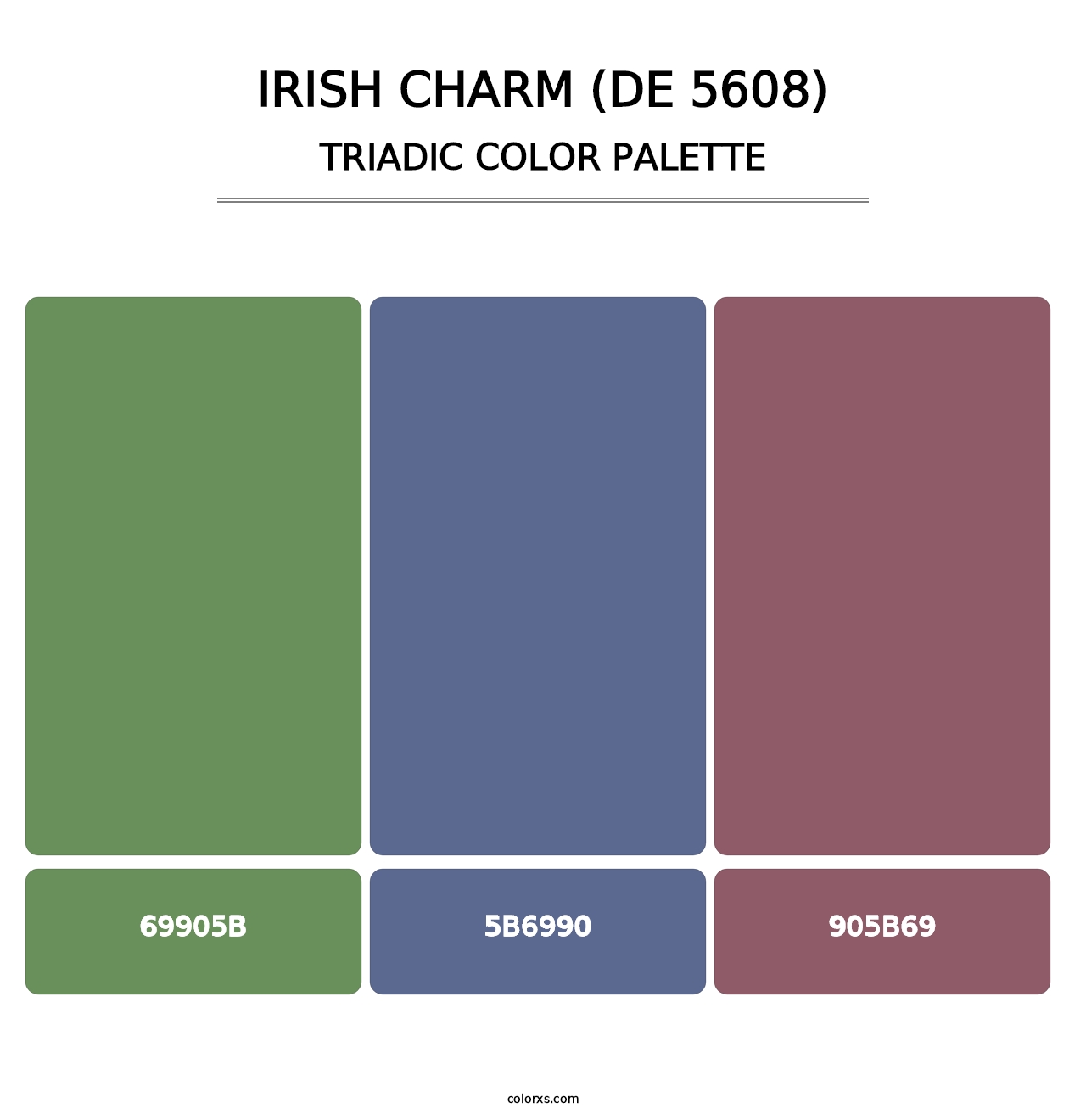 Irish Charm (DE 5608) - Triadic Color Palette