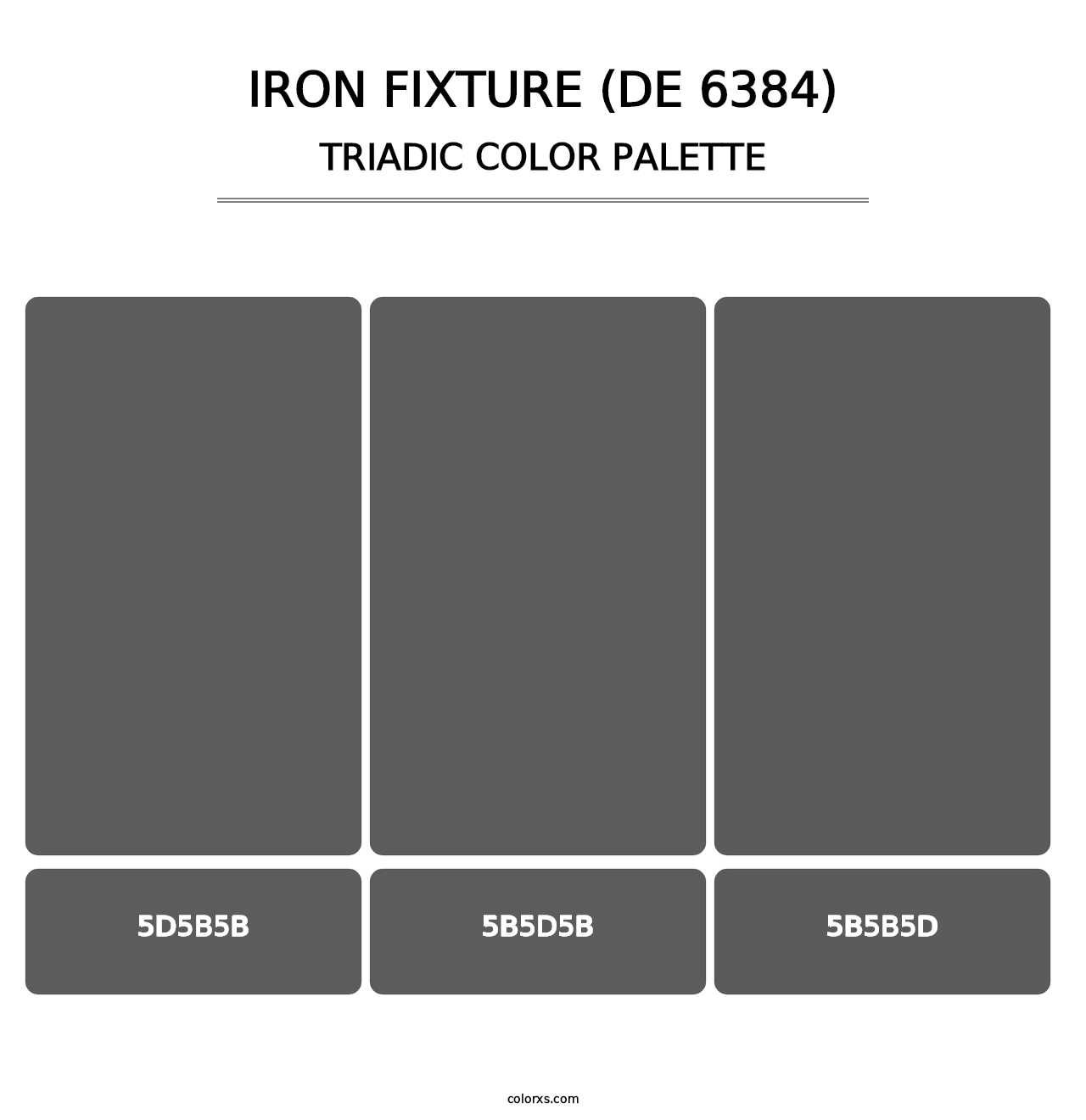 Iron Fixture (DE 6384) - Triadic Color Palette