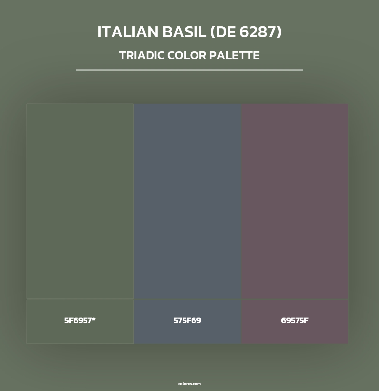Italian Basil (DE 6287) - Triadic Color Palette