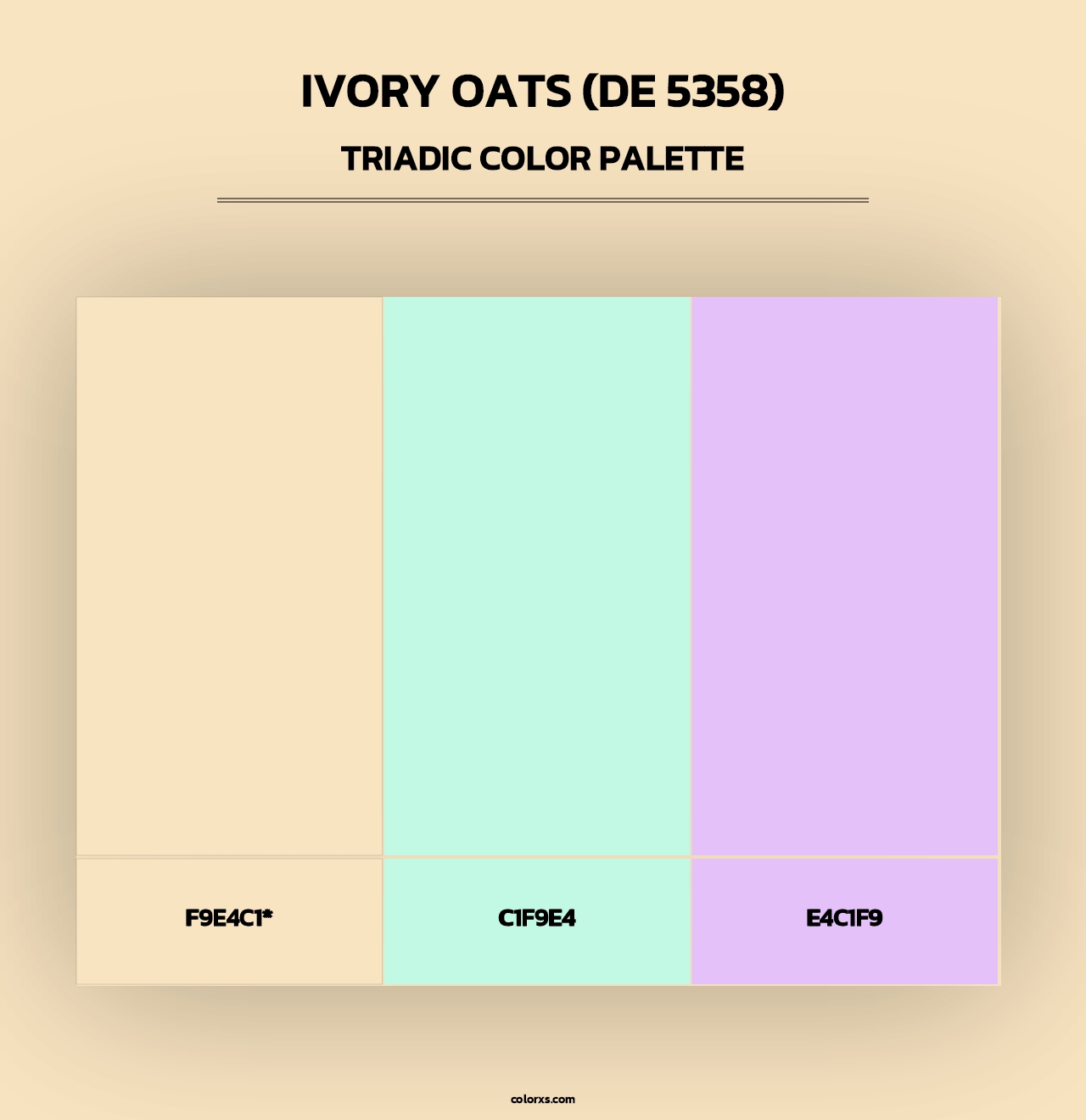 Ivory Oats (DE 5358) - Triadic Color Palette