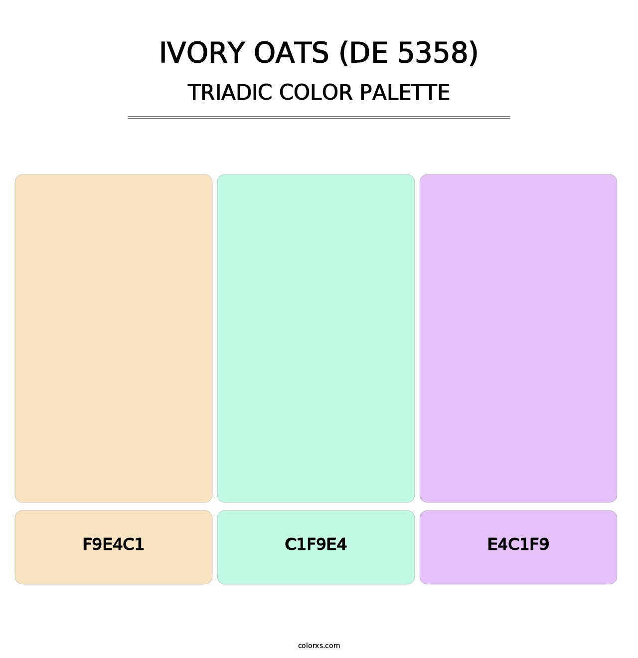 Ivory Oats (DE 5358) - Triadic Color Palette