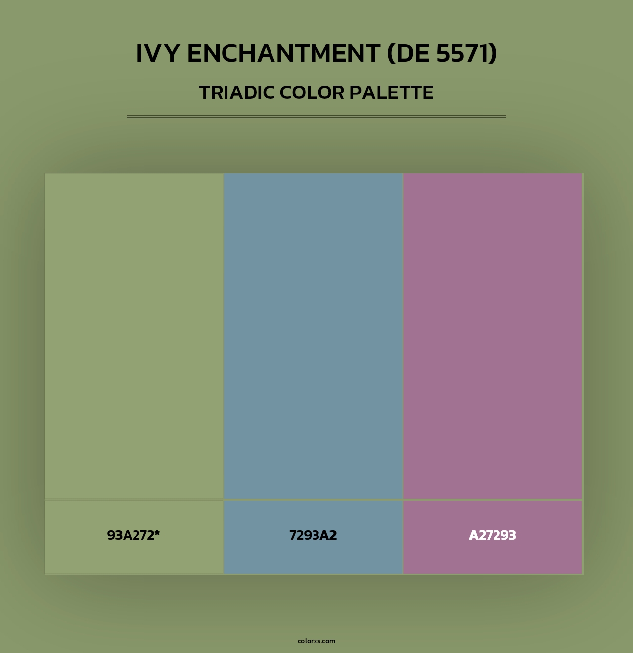 Ivy Enchantment (DE 5571) - Triadic Color Palette