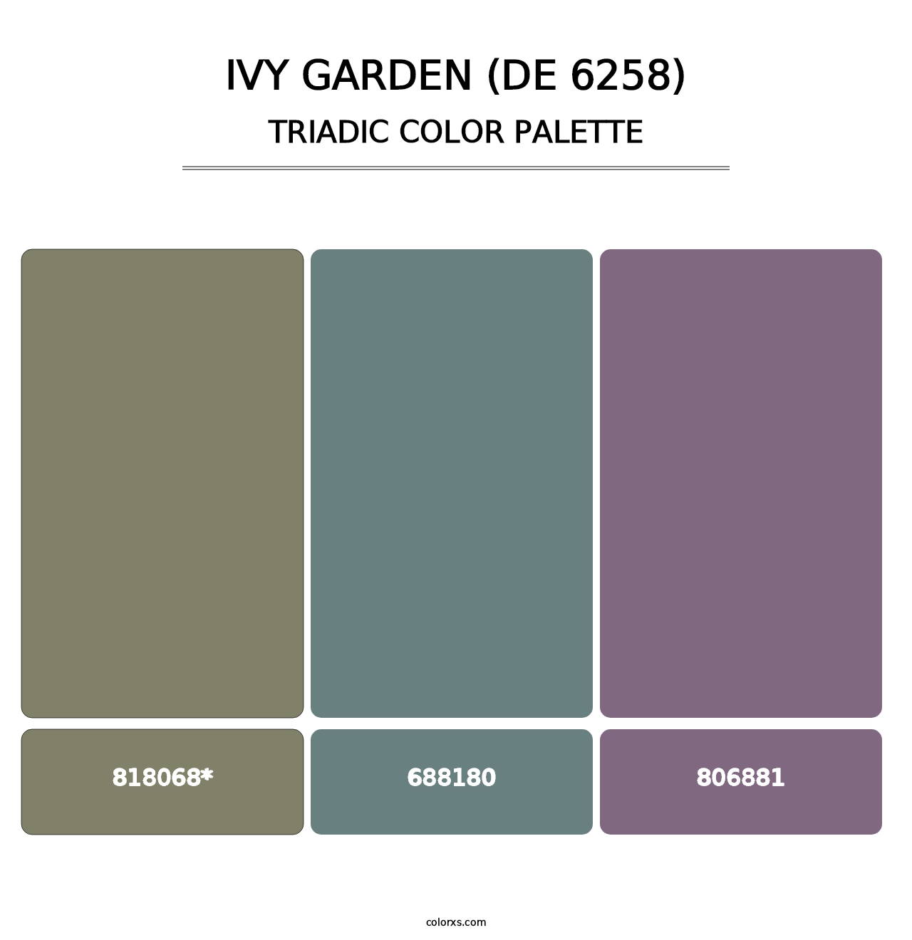 Ivy Garden (DE 6258) - Triadic Color Palette