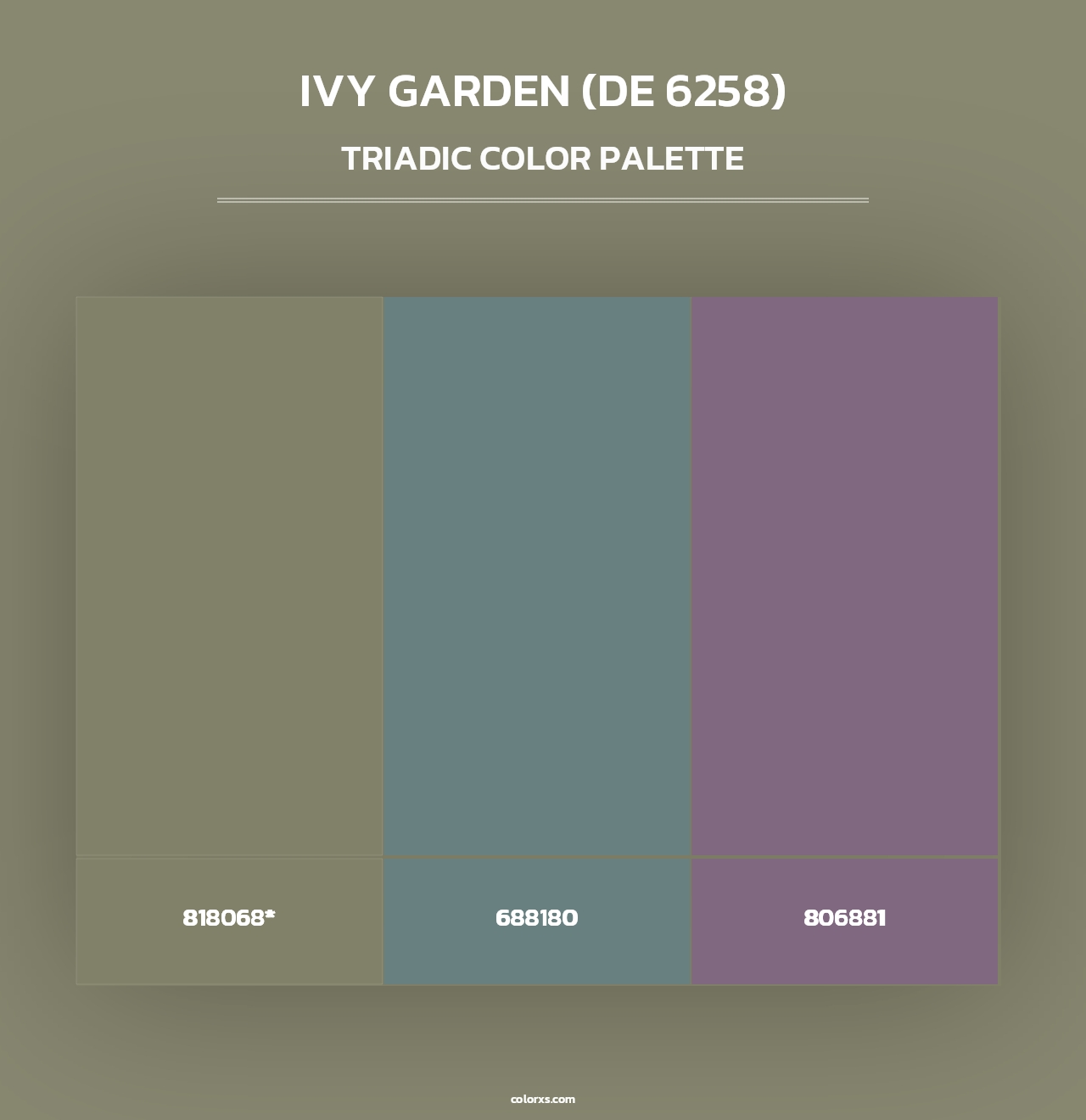 Ivy Garden (DE 6258) - Triadic Color Palette