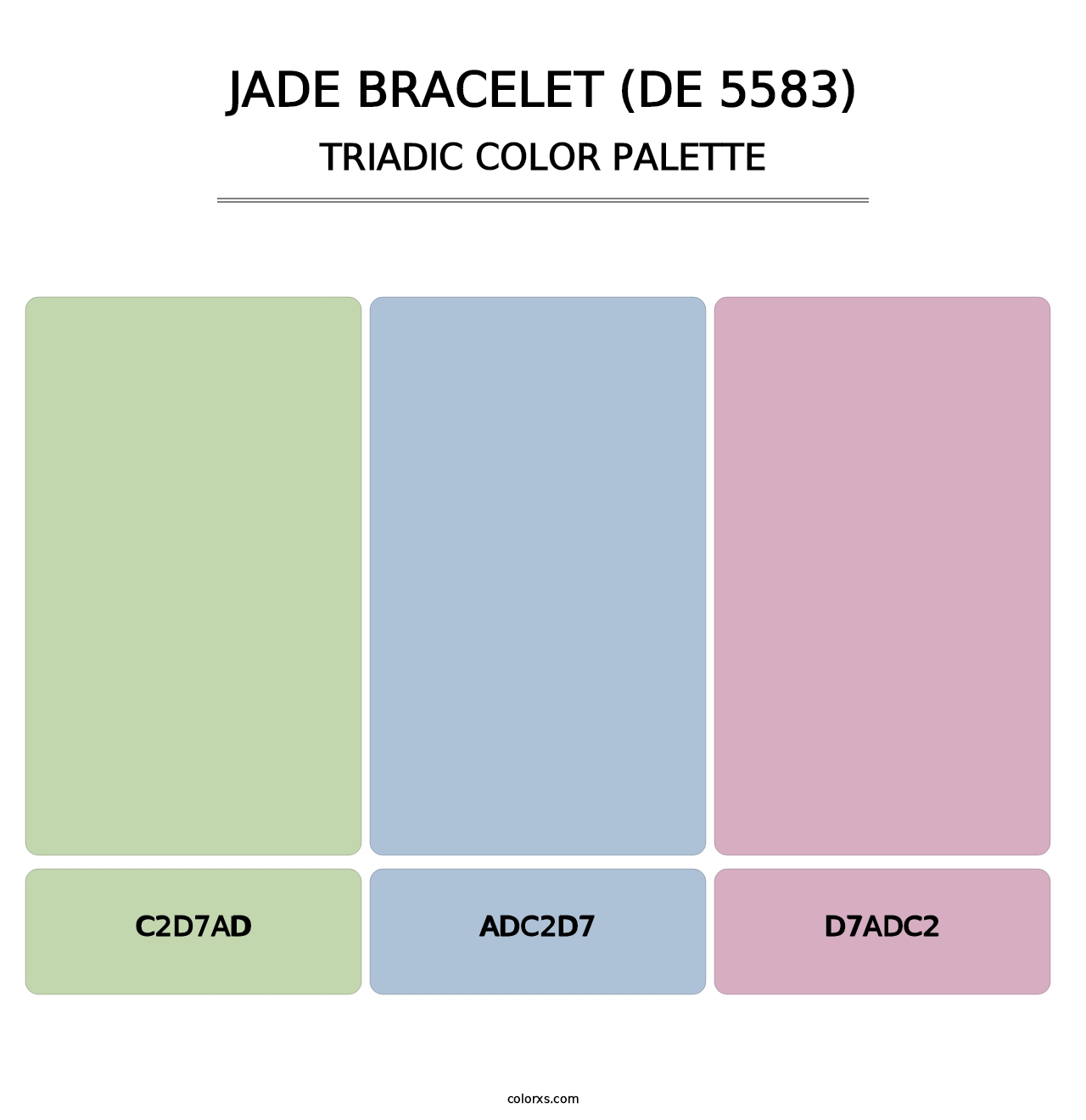 Jade Bracelet (DE 5583) - Triadic Color Palette