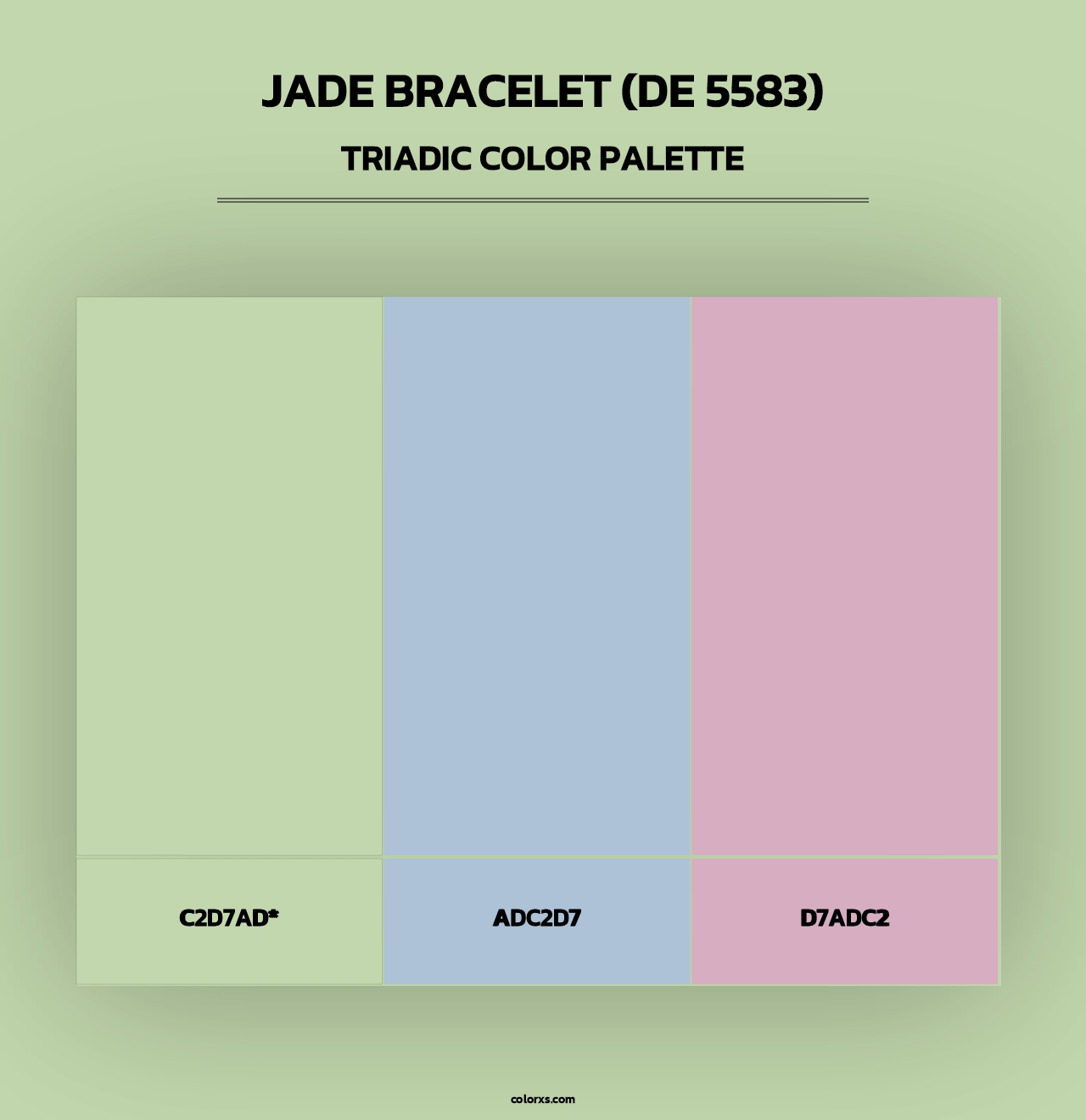 Jade Bracelet (DE 5583) - Triadic Color Palette