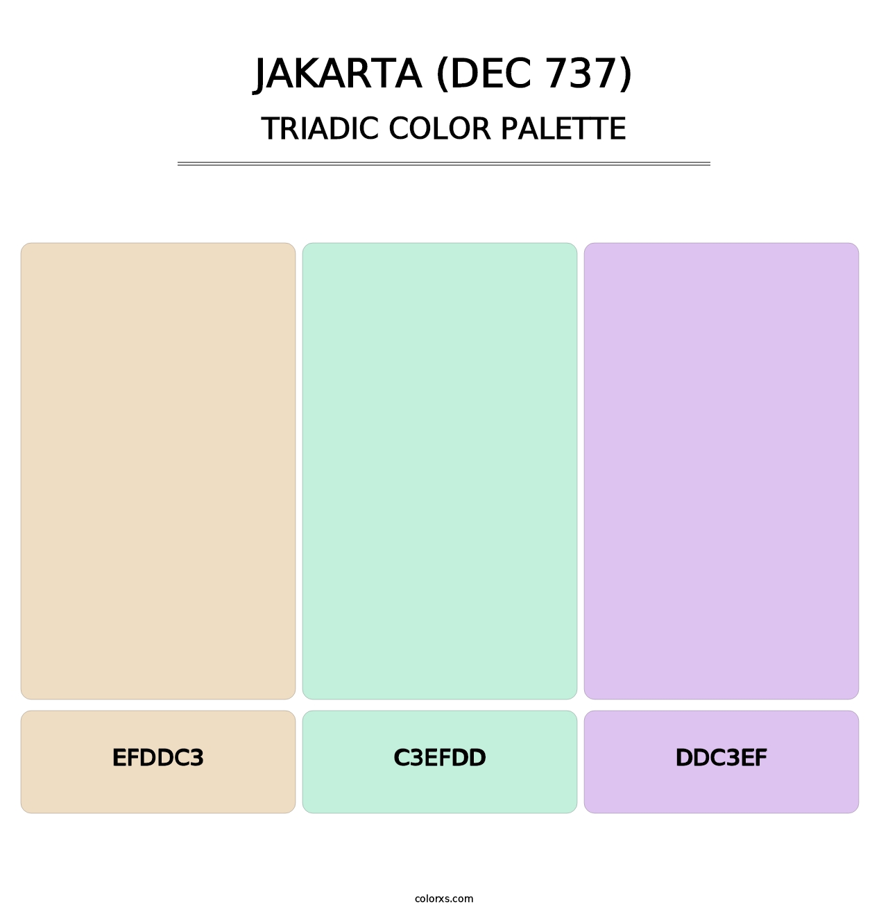 Jakarta (DEC 737) - Triadic Color Palette