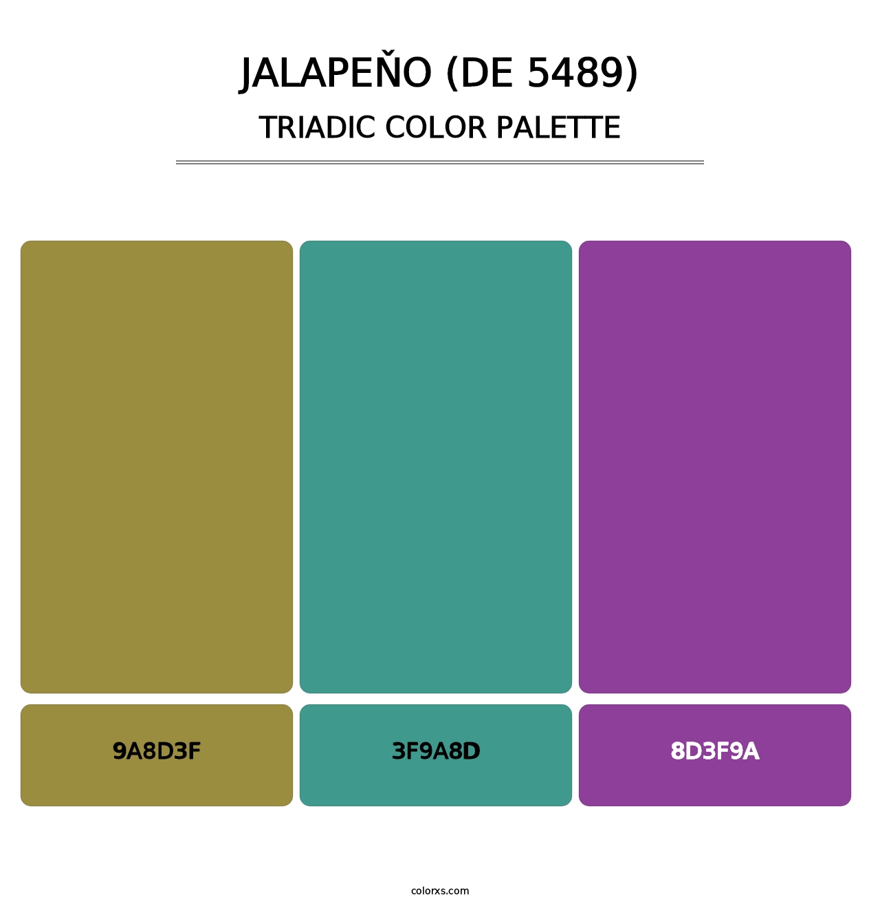 Jalapeňo (DE 5489) - Triadic Color Palette