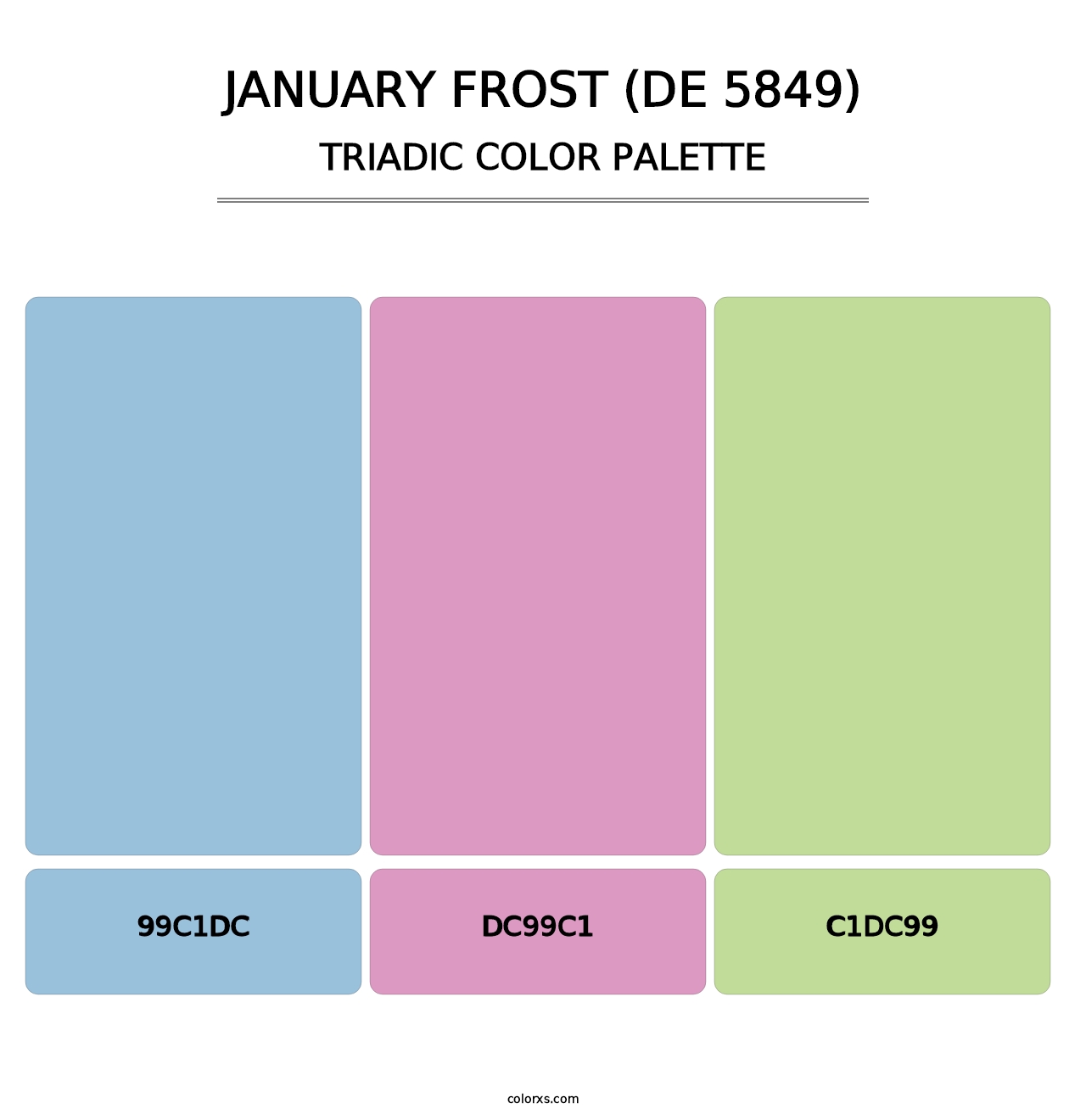 January Frost (DE 5849) - Triadic Color Palette