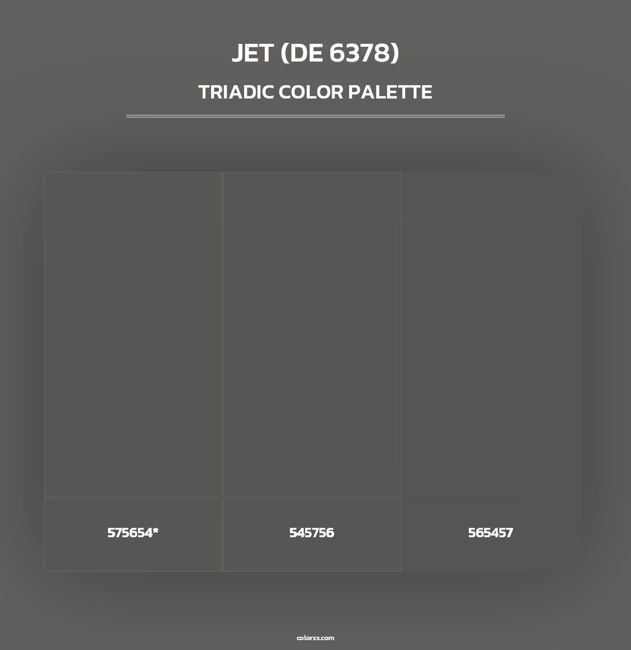 Jet (DE 6378) - Triadic Color Palette