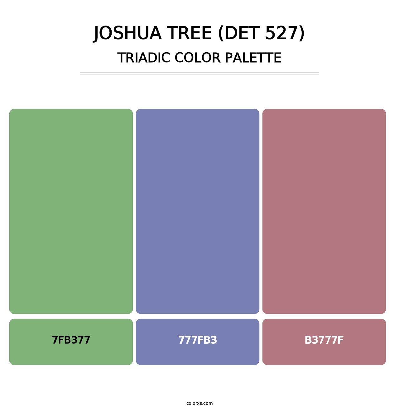 Joshua Tree (DET 527) - Triadic Color Palette