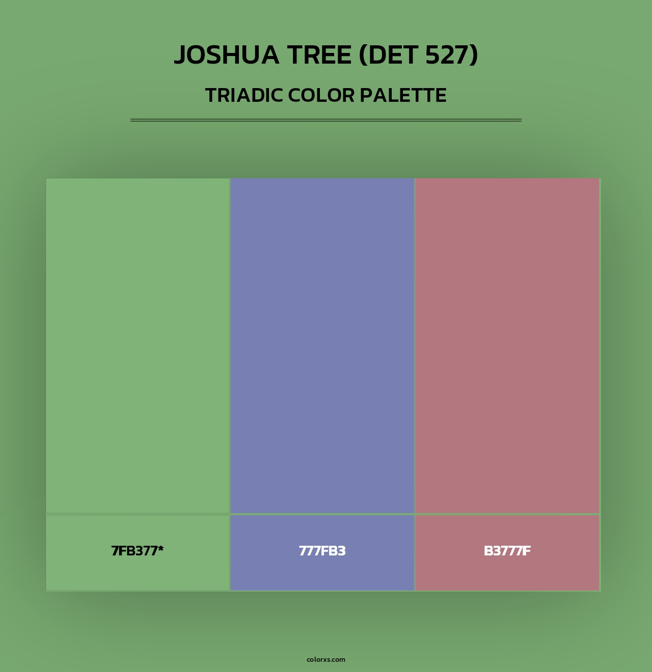 Joshua Tree (DET 527) - Triadic Color Palette