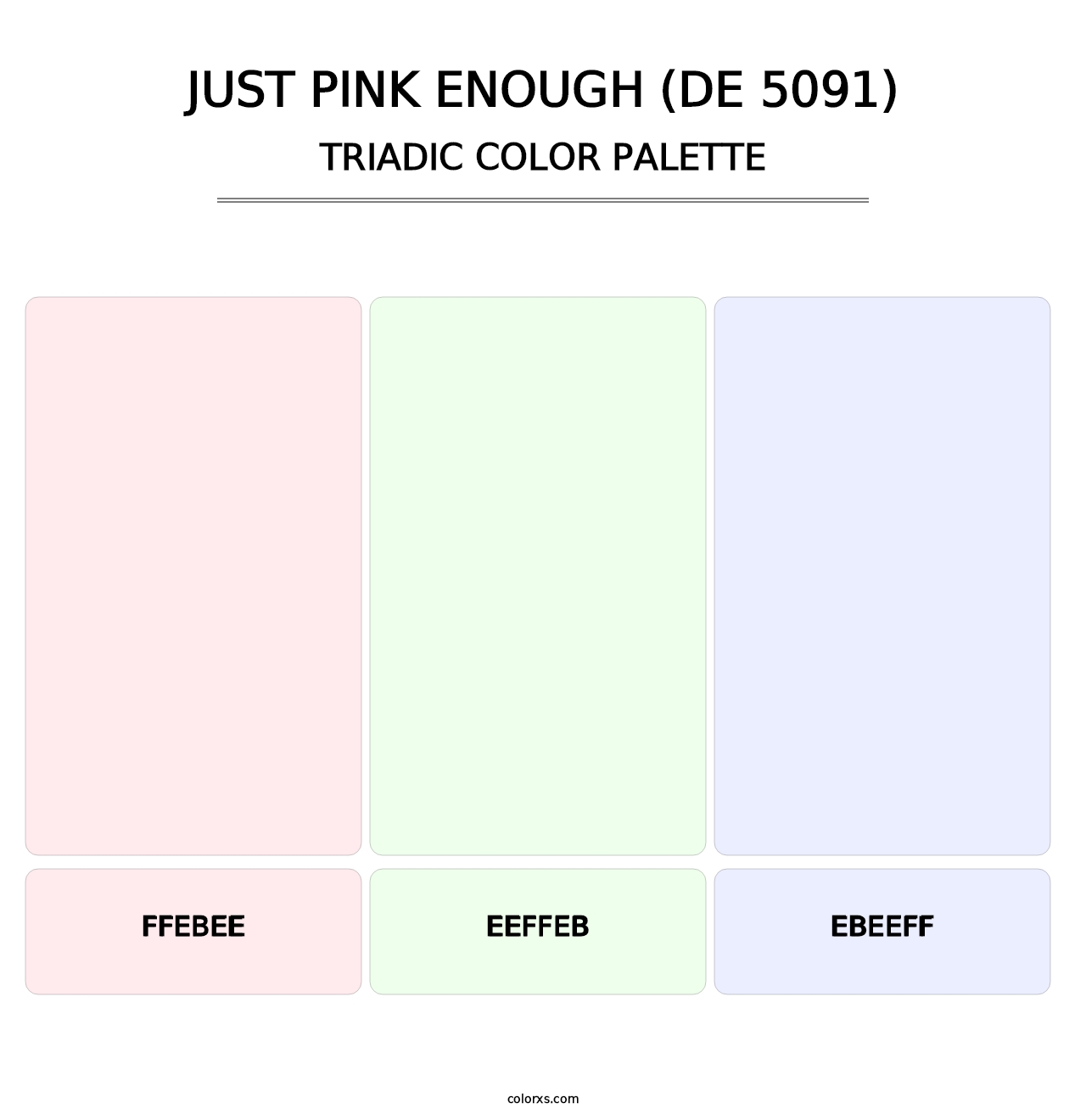 Just Pink Enough (DE 5091) - Triadic Color Palette