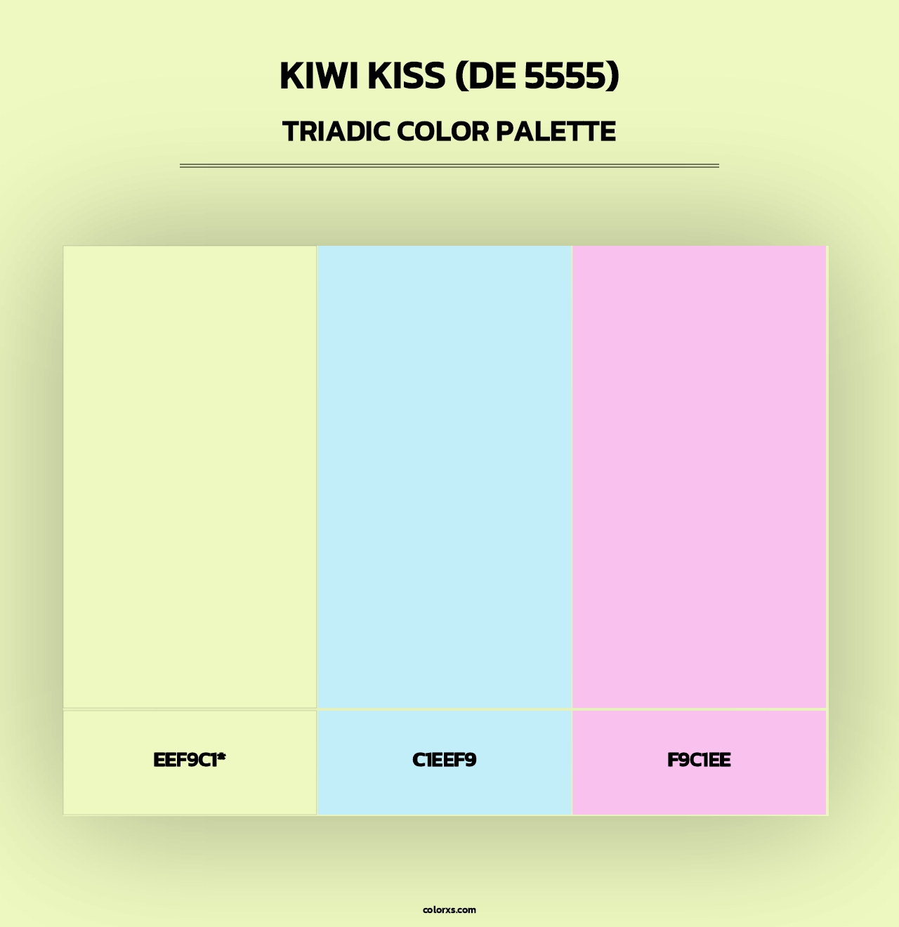 Kiwi Kiss (DE 5555) - Triadic Color Palette