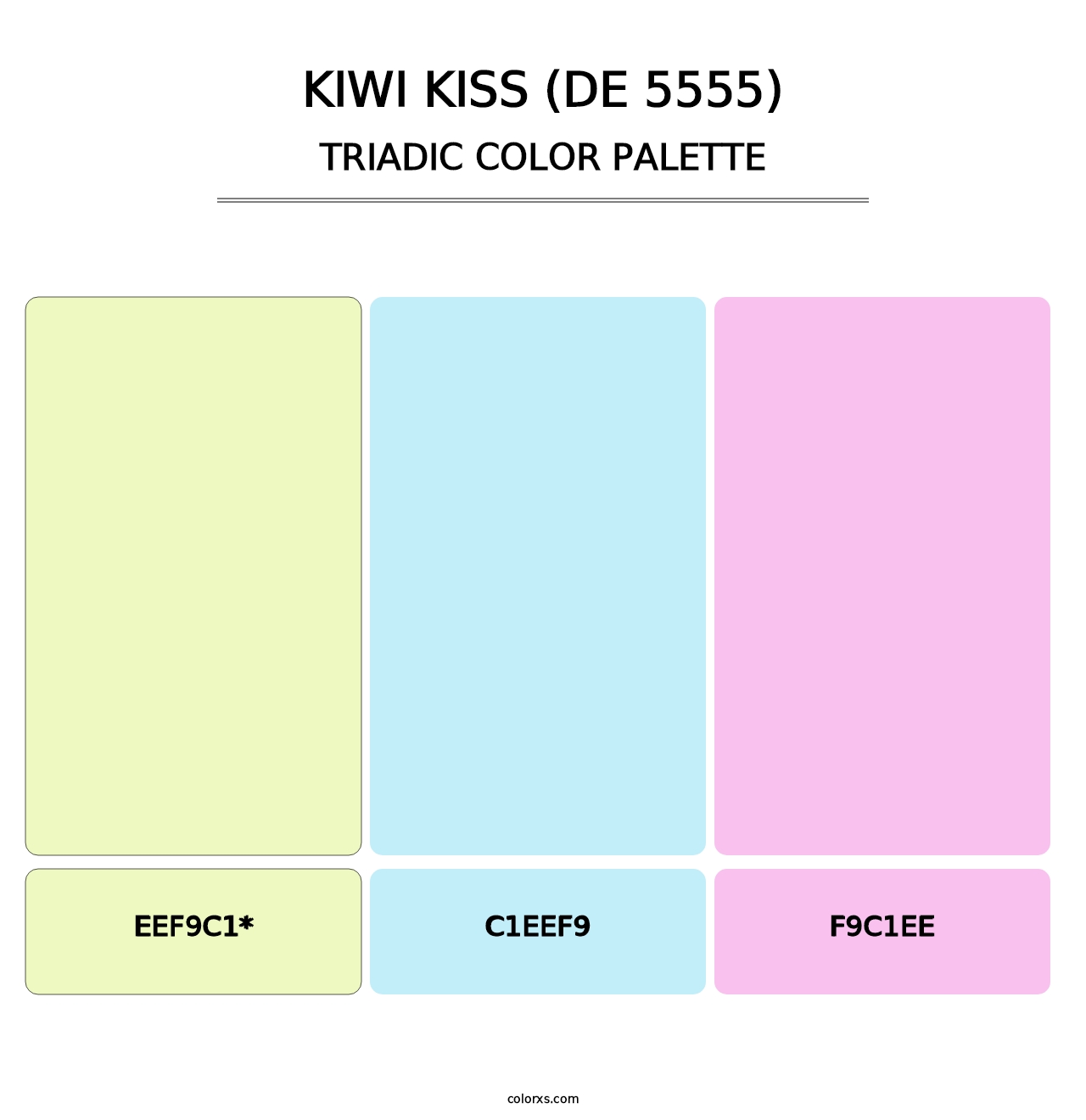 Kiwi Kiss (DE 5555) - Triadic Color Palette