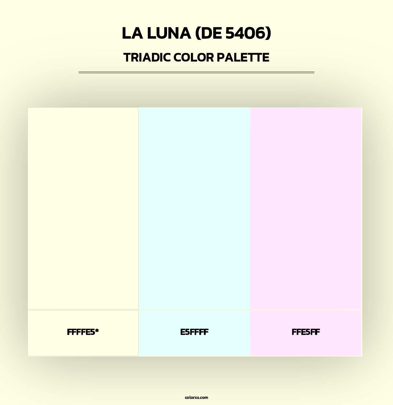 La Luna (DE 5406) - Triadic Color Palette