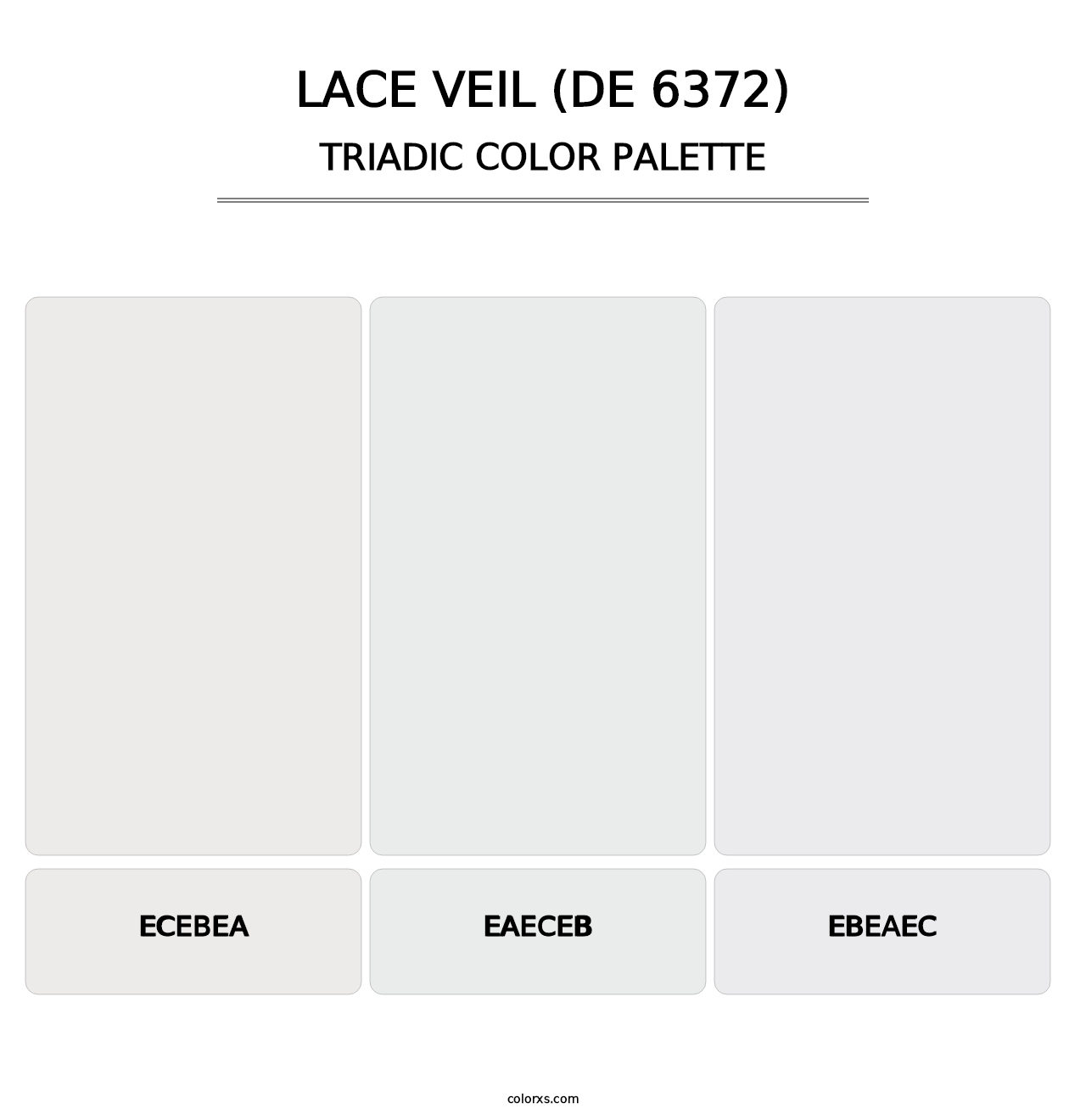 Lace Veil (DE 6372) - Triadic Color Palette