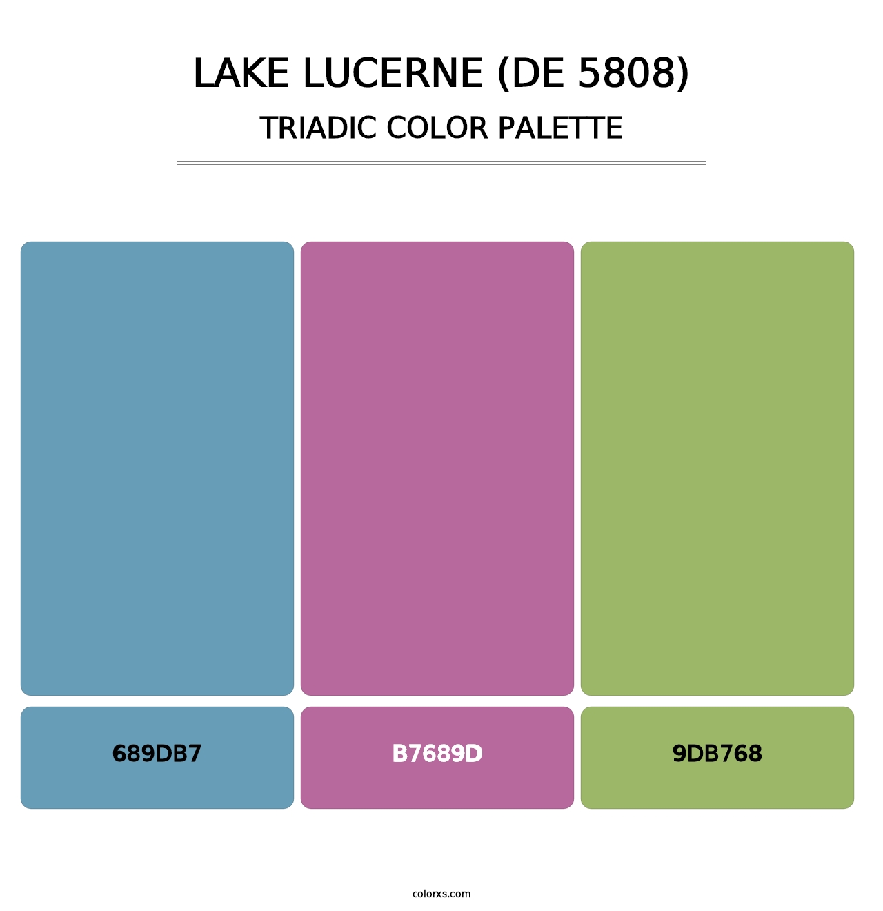 Lake Lucerne (DE 5808) - Triadic Color Palette