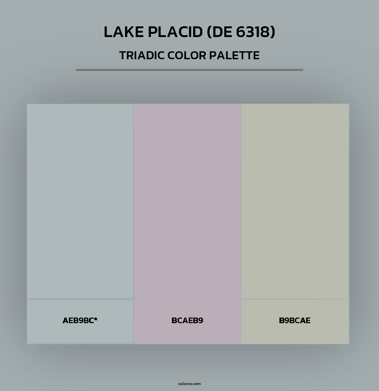 Lake Placid (DE 6318) - Triadic Color Palette