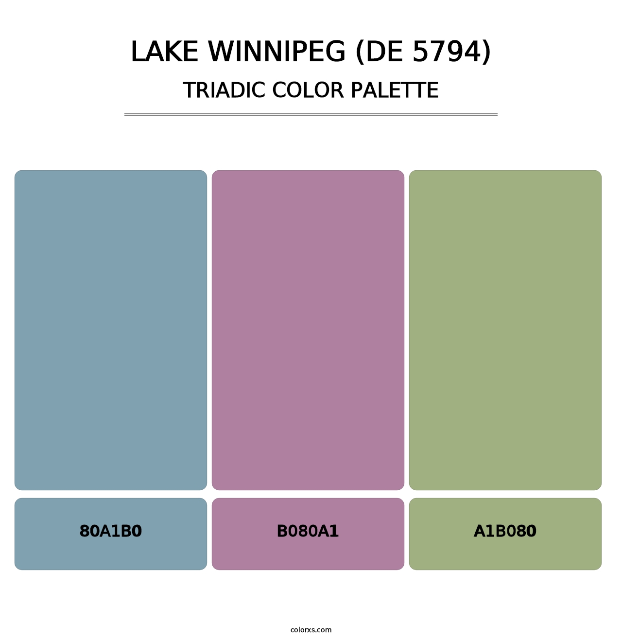 Lake Winnipeg (DE 5794) - Triadic Color Palette