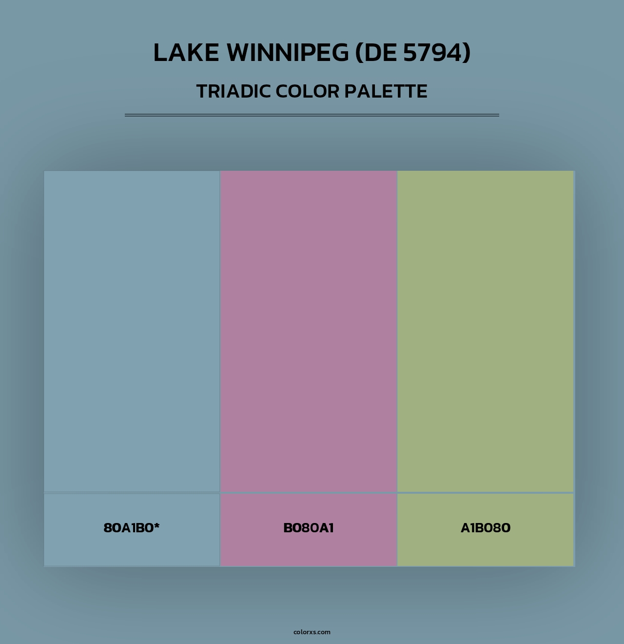 Lake Winnipeg (DE 5794) - Triadic Color Palette