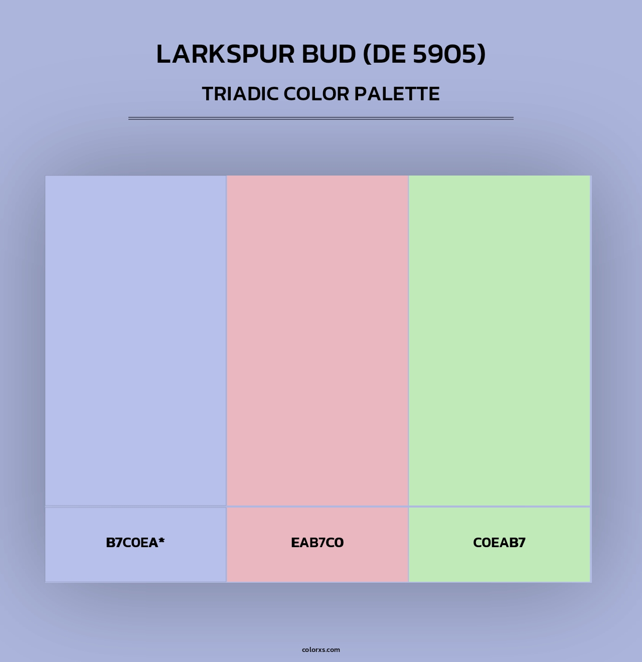 Larkspur Bud (DE 5905) - Triadic Color Palette