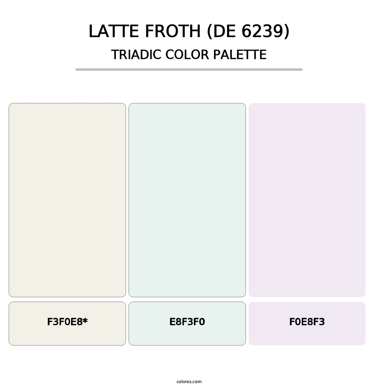 Latte Froth (DE 6239) - Triadic Color Palette