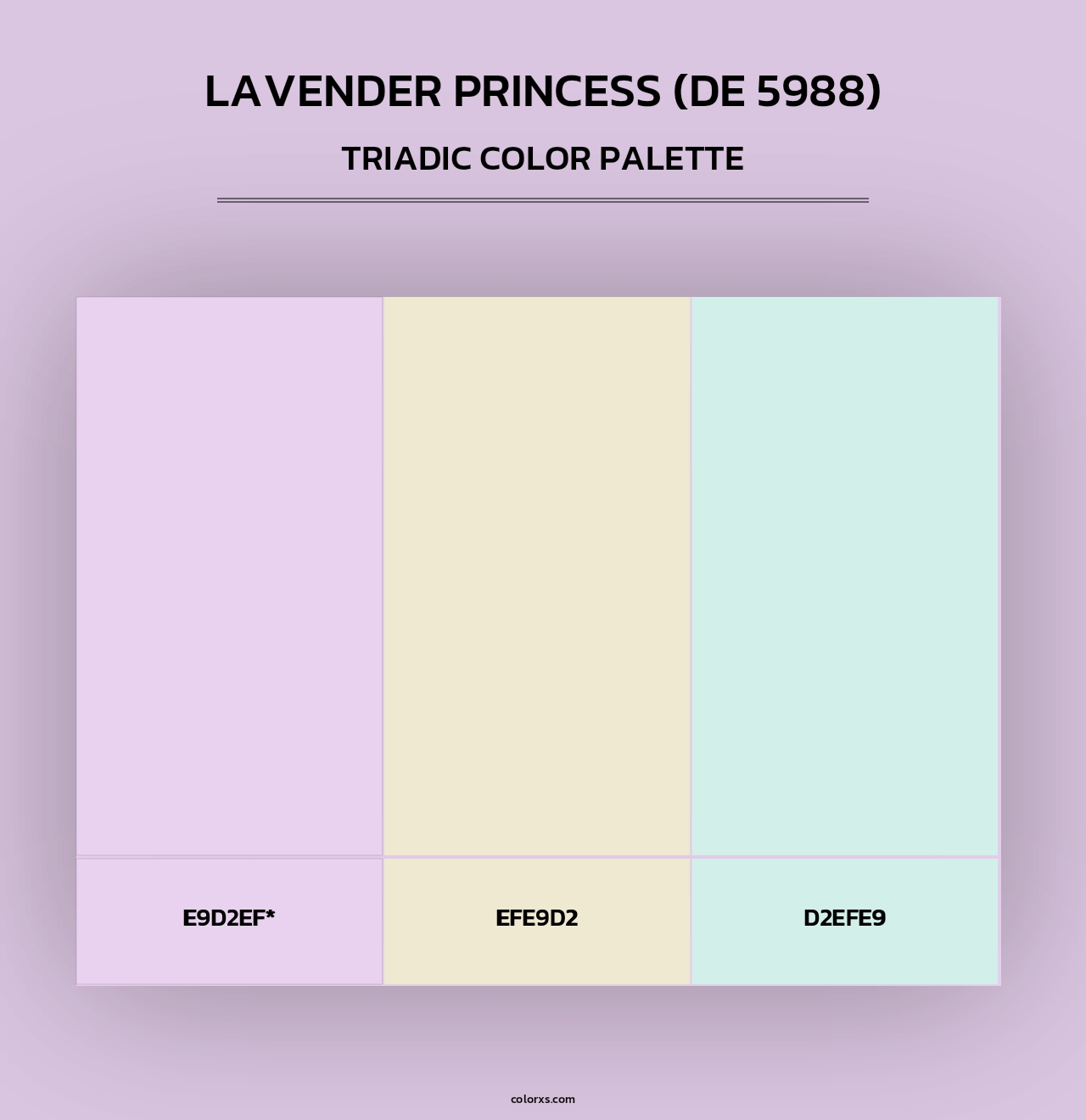 Lavender Princess (DE 5988) - Triadic Color Palette