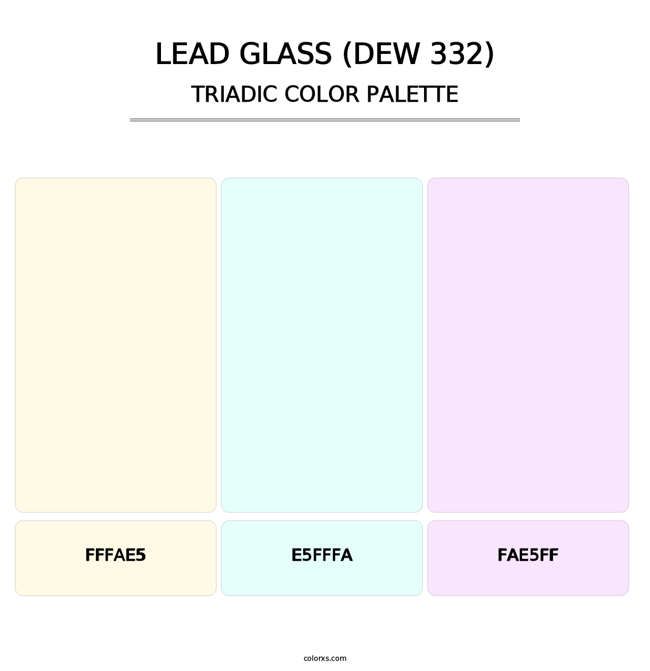 Lead Glass (DEW 332) - Triadic Color Palette