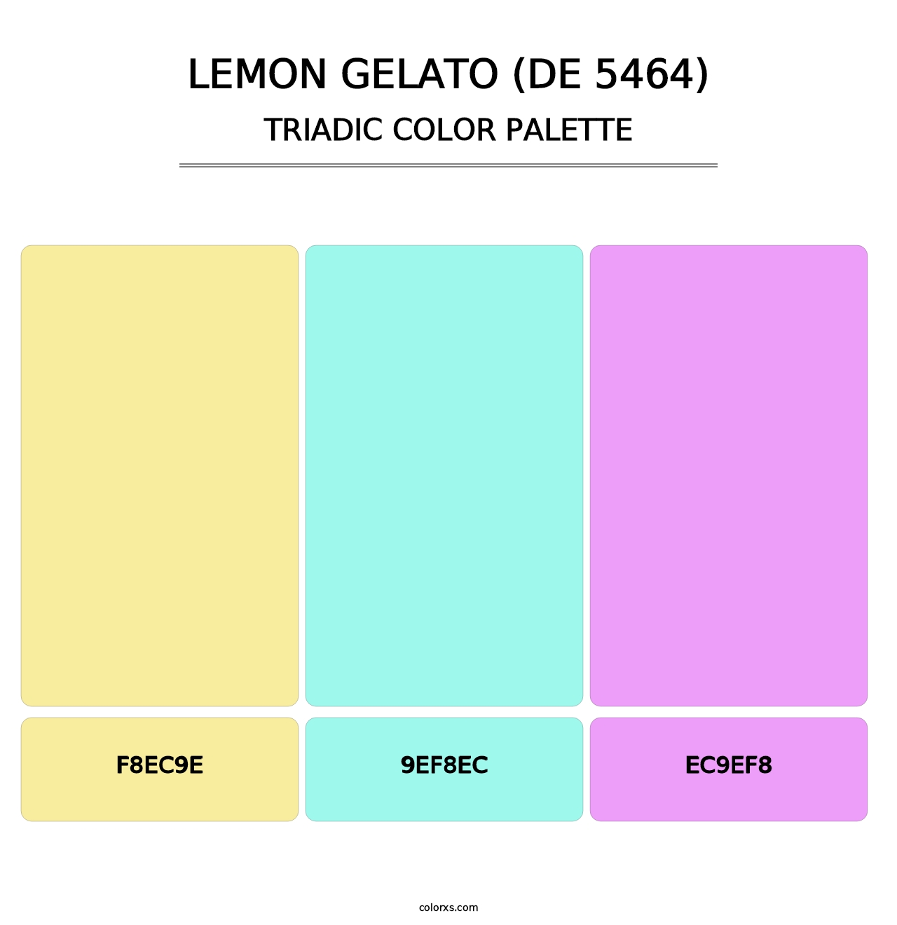 Lemon Gelato (DE 5464) - Triadic Color Palette