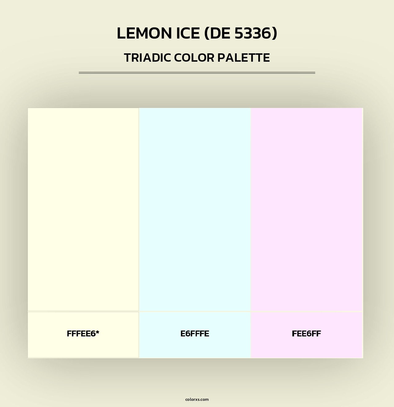 Lemon Ice (DE 5336) - Triadic Color Palette