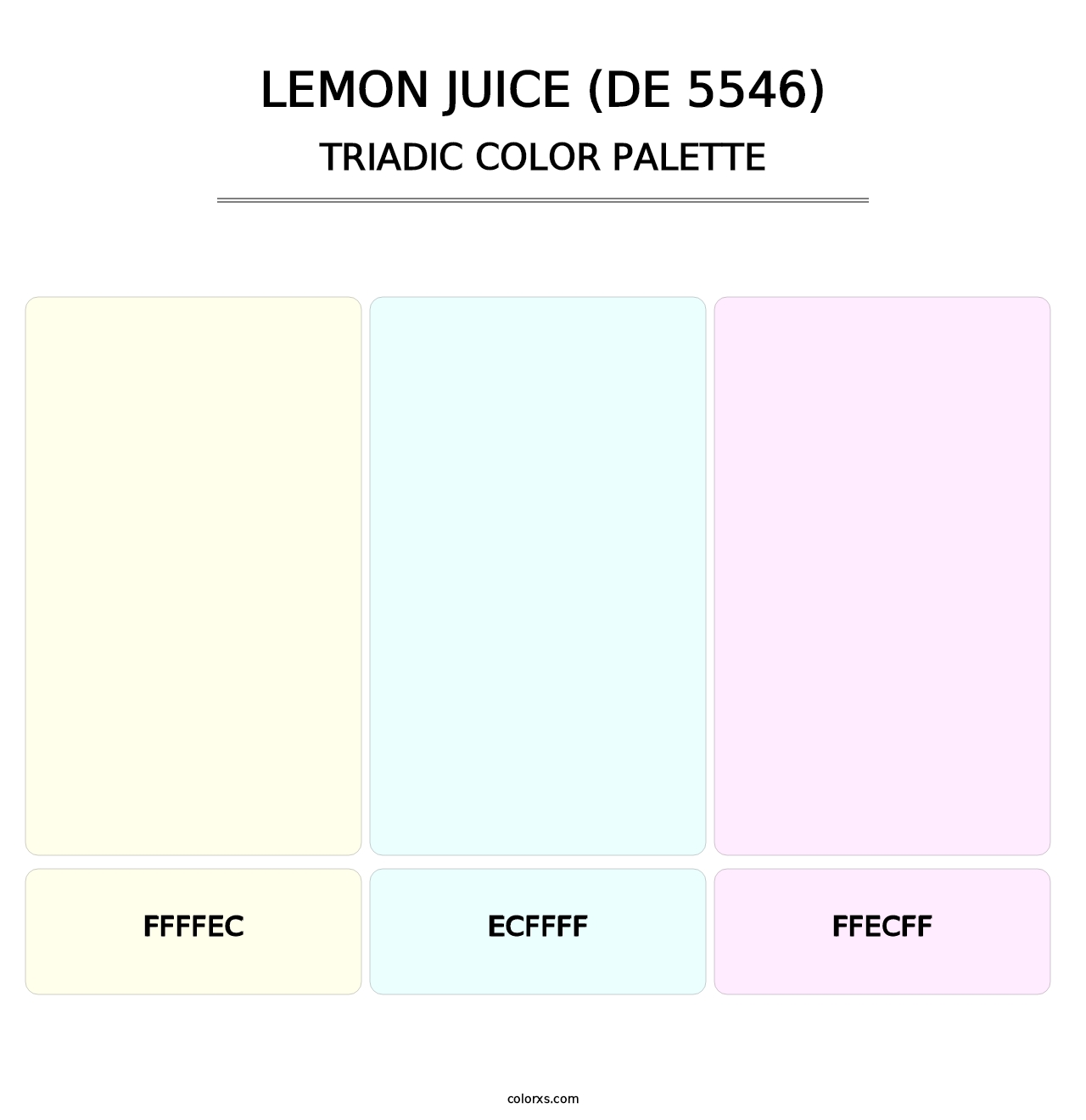 Lemon Juice (DE 5546) - Triadic Color Palette