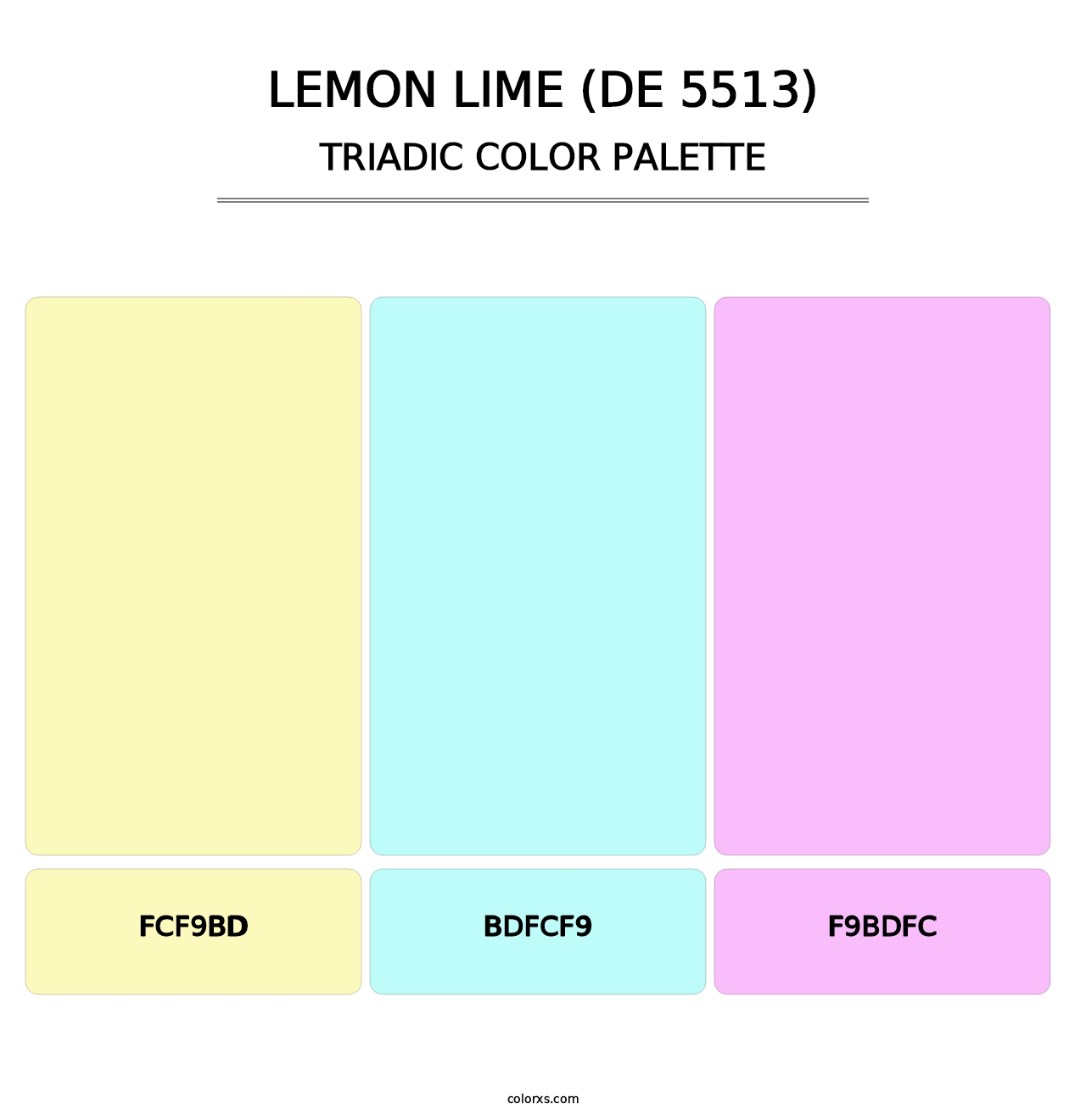 Lemon Lime (DE 5513) - Triadic Color Palette