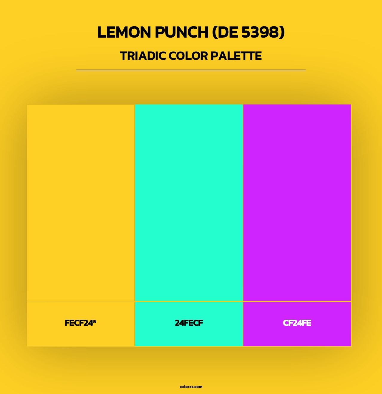 Lemon Punch (DE 5398) - Triadic Color Palette