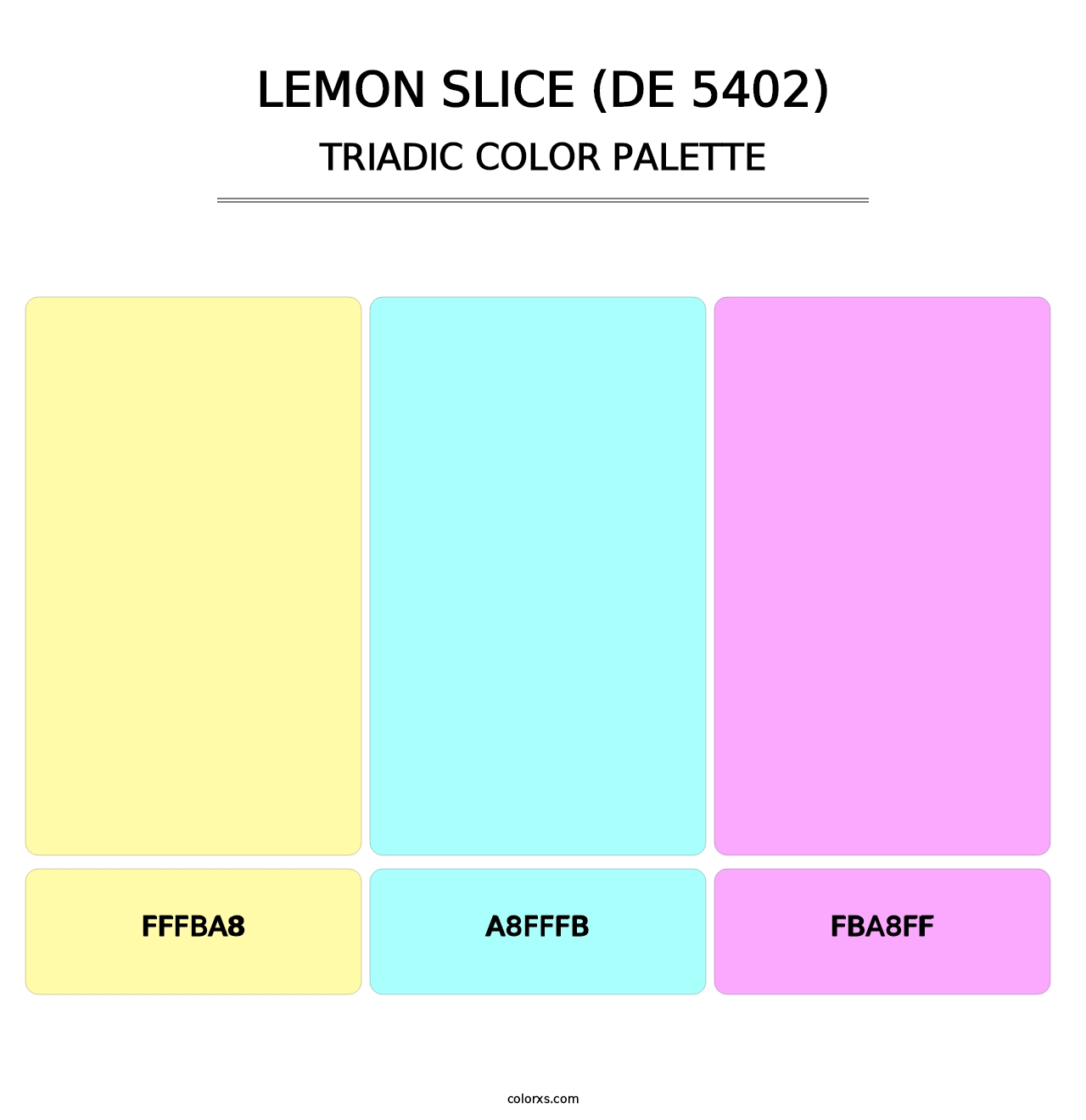Lemon Slice (DE 5402) - Triadic Color Palette