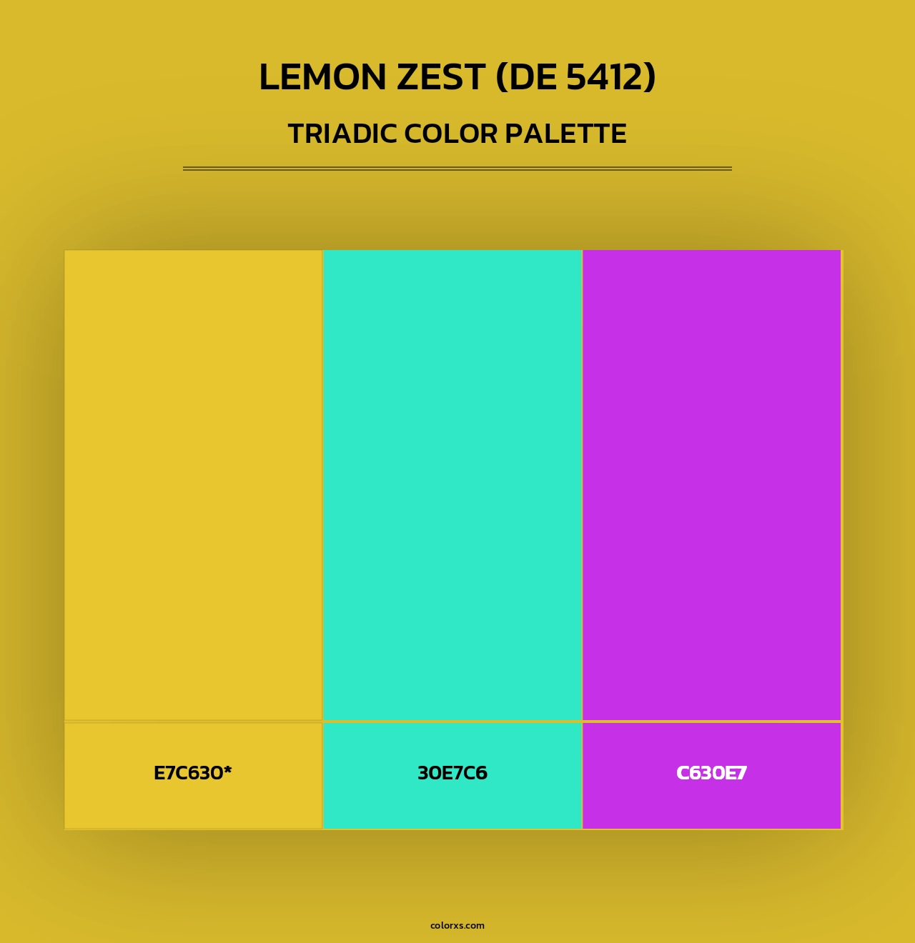 Lemon Zest (DE 5412) - Triadic Color Palette