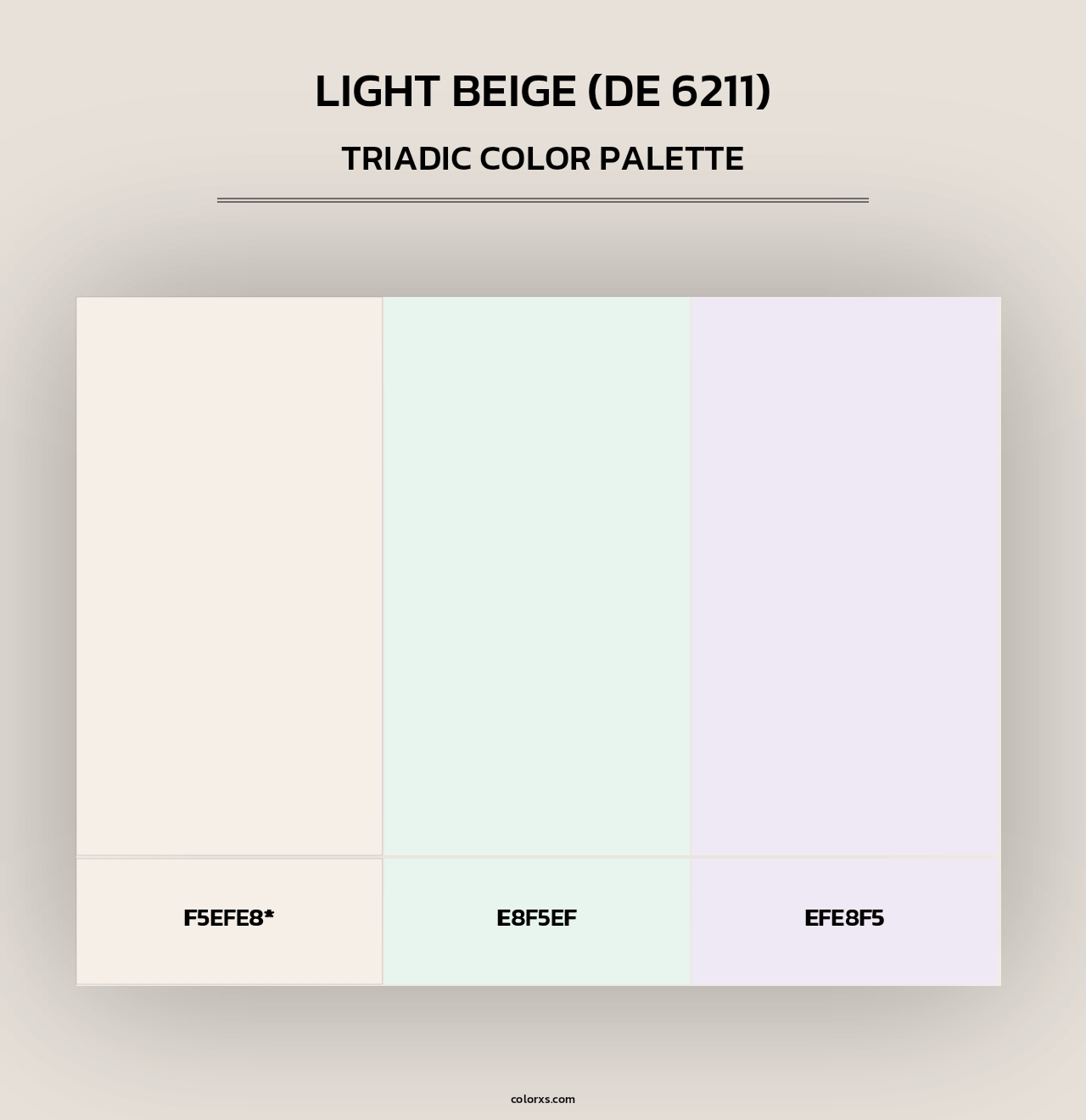 Light Beige (DE 6211) - Triadic Color Palette