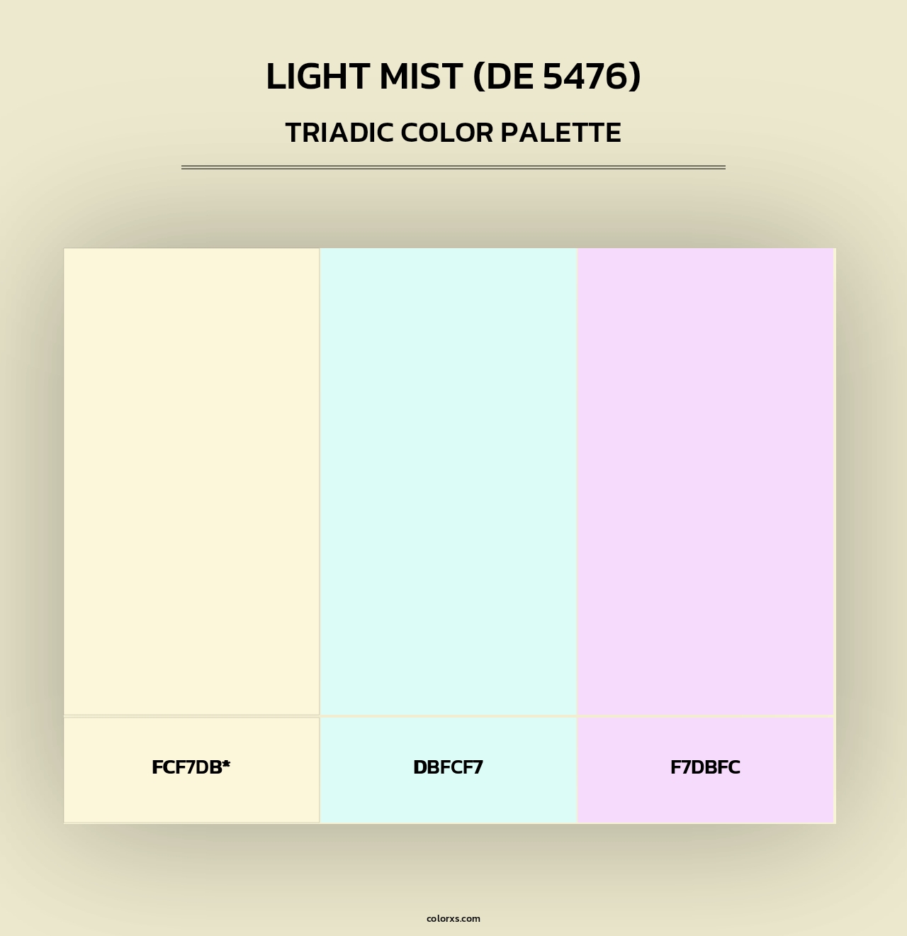 Light Mist (DE 5476) - Triadic Color Palette