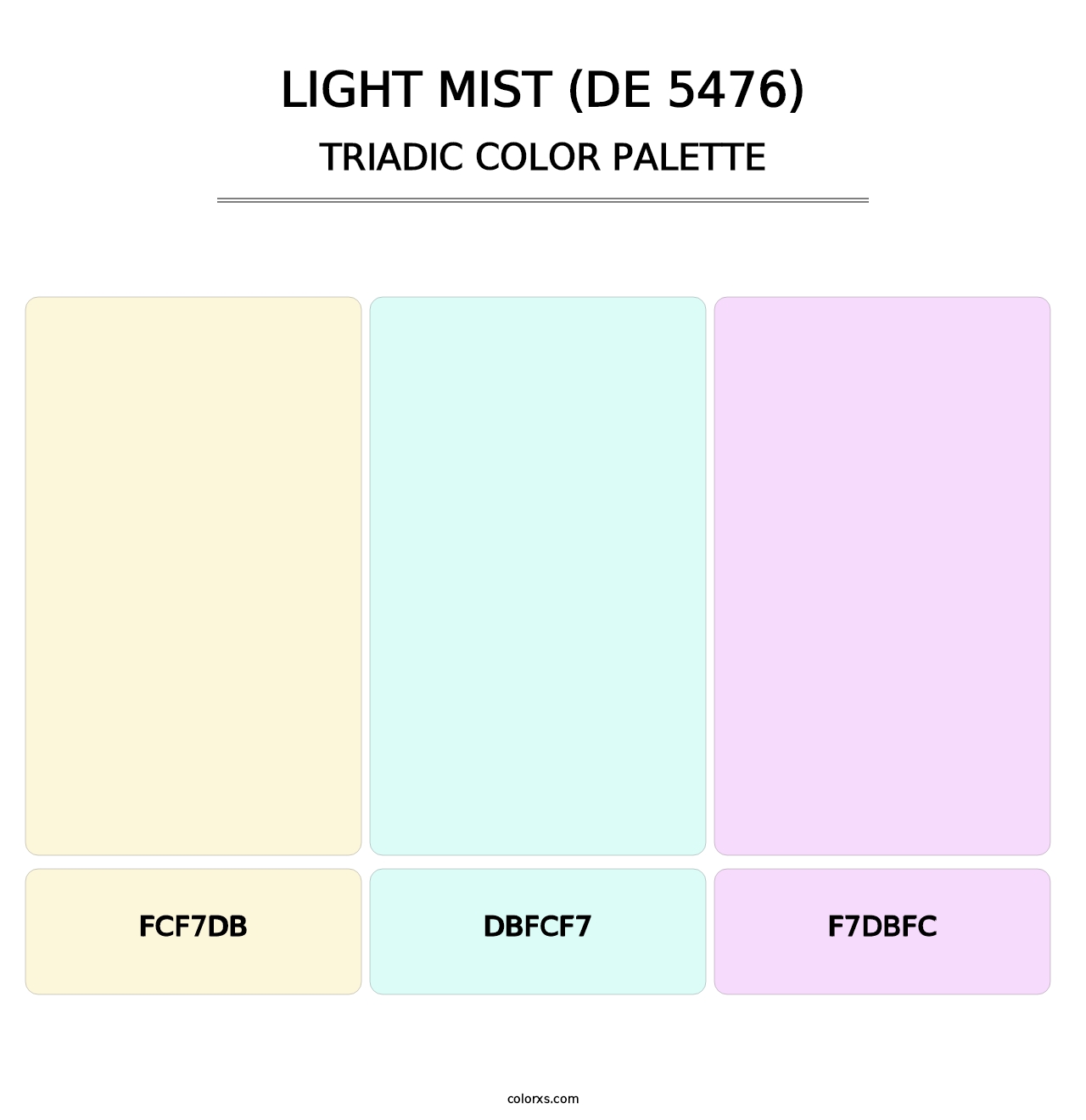 Light Mist (DE 5476) - Triadic Color Palette
