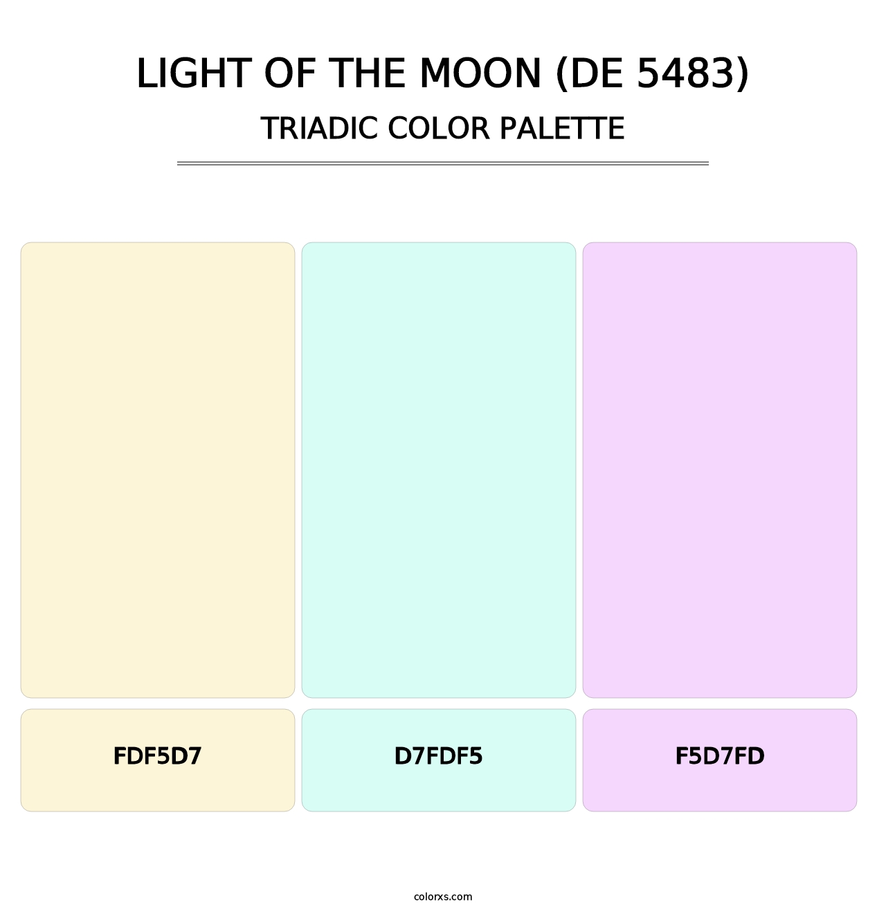 Light of the Moon (DE 5483) - Triadic Color Palette