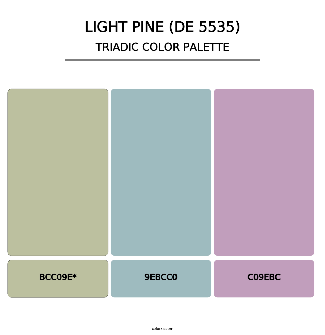 Light Pine (DE 5535) - Triadic Color Palette
